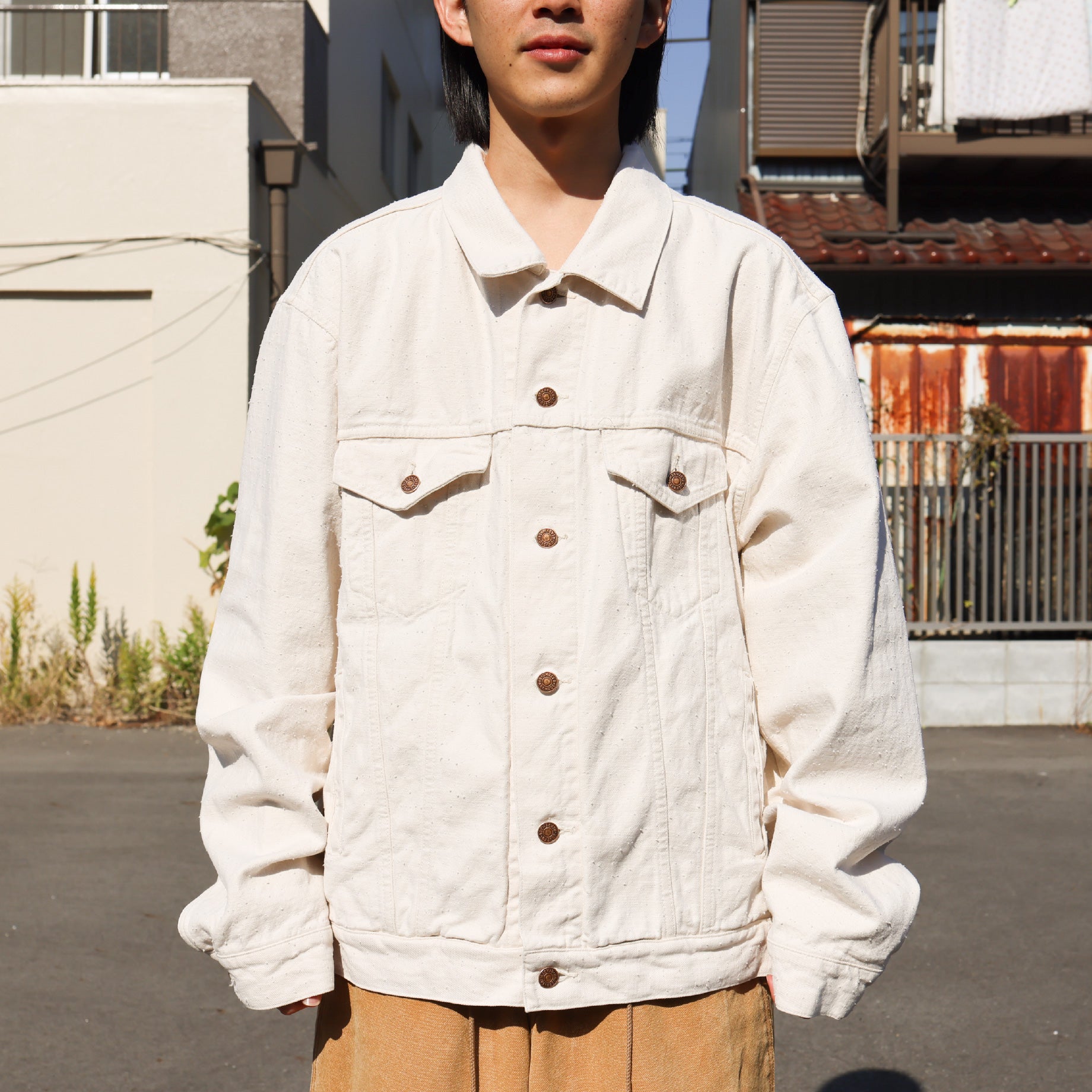 12OZ DENIM JACKET (NATURAL)