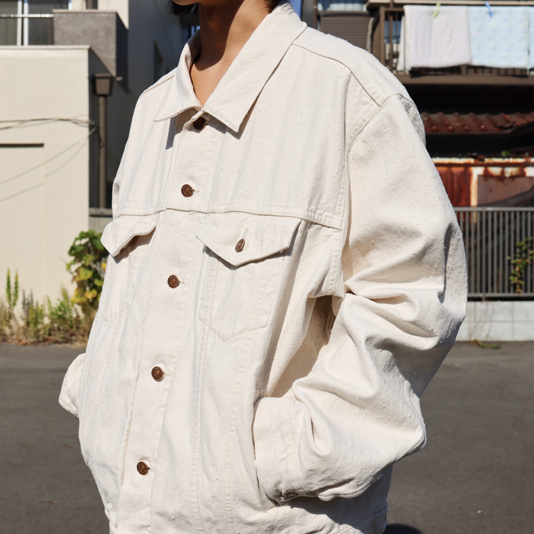 12OZ DENIM JACKET (NATURAL)