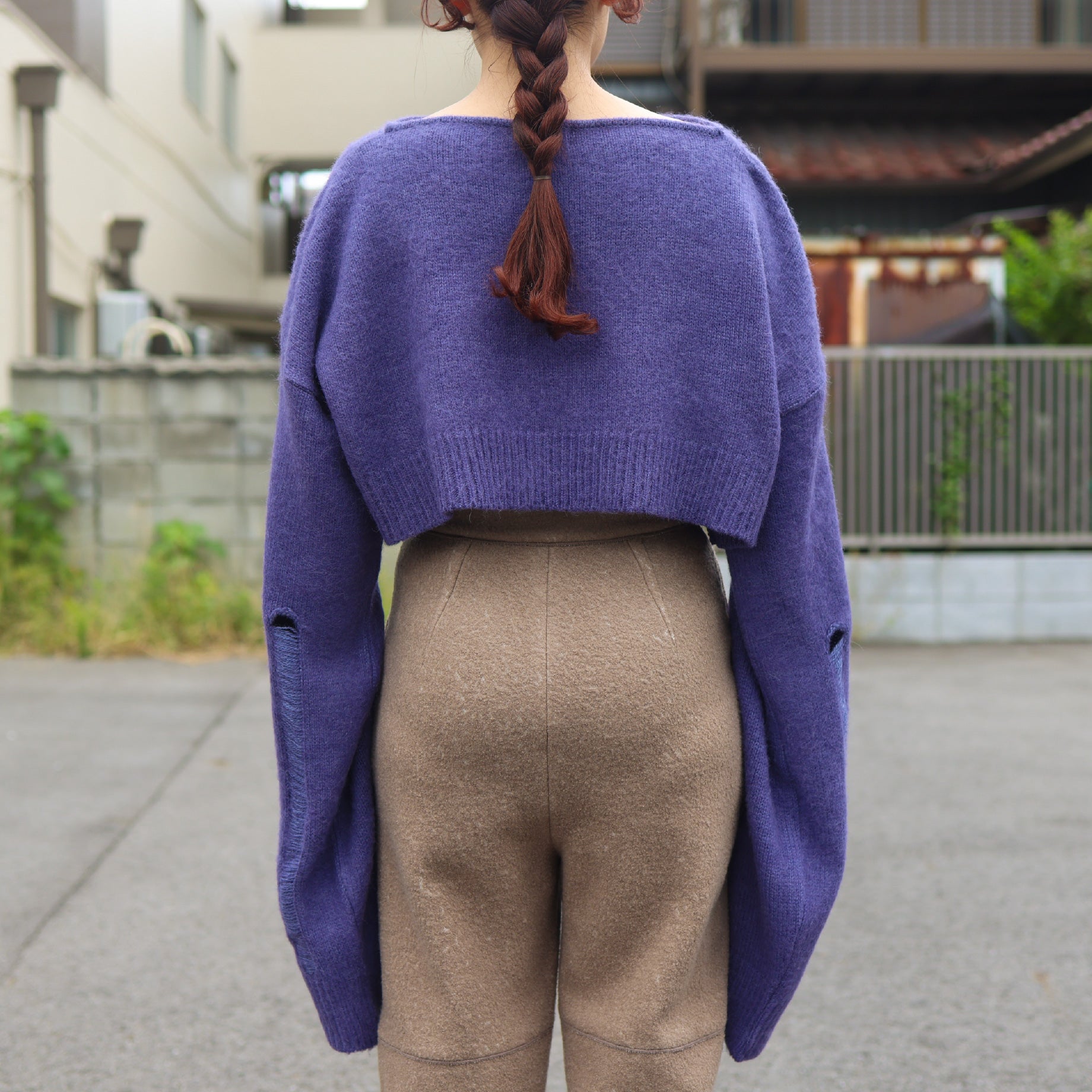KNIT MUFFLER(L.PURPLE)