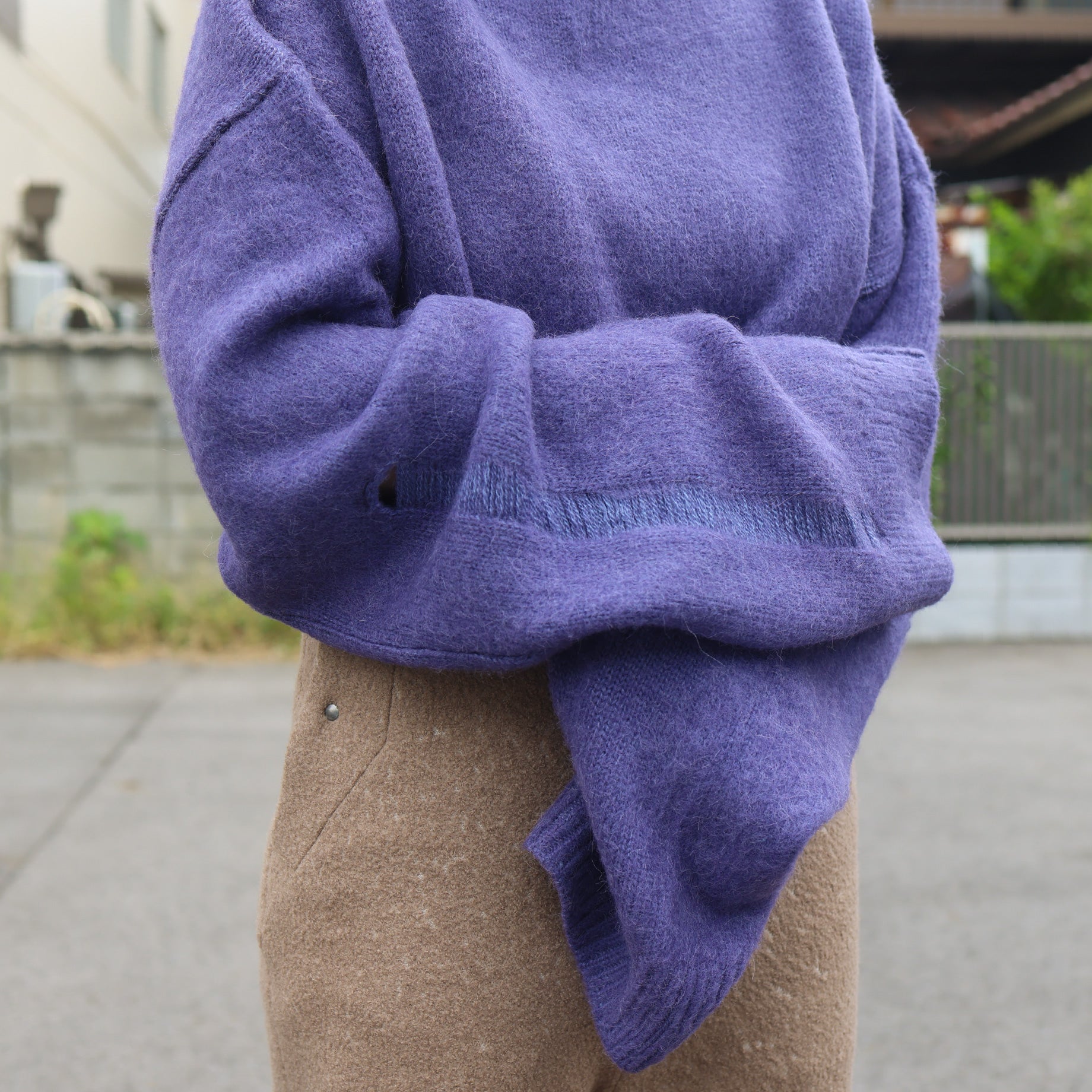 KNIT MUFFLER(L.PURPLE)