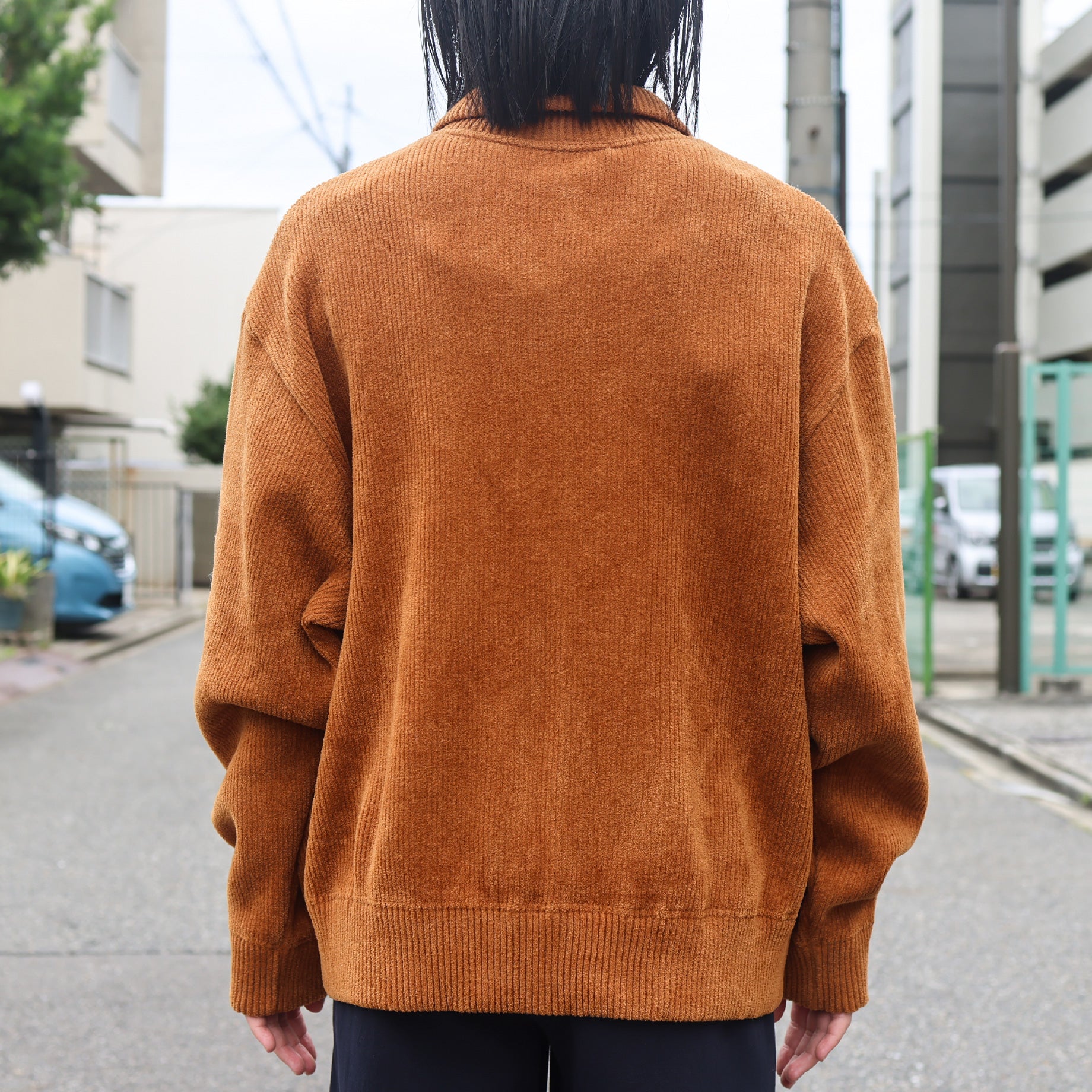 CORDUROY ZIP BLOUSON (CAMEL)