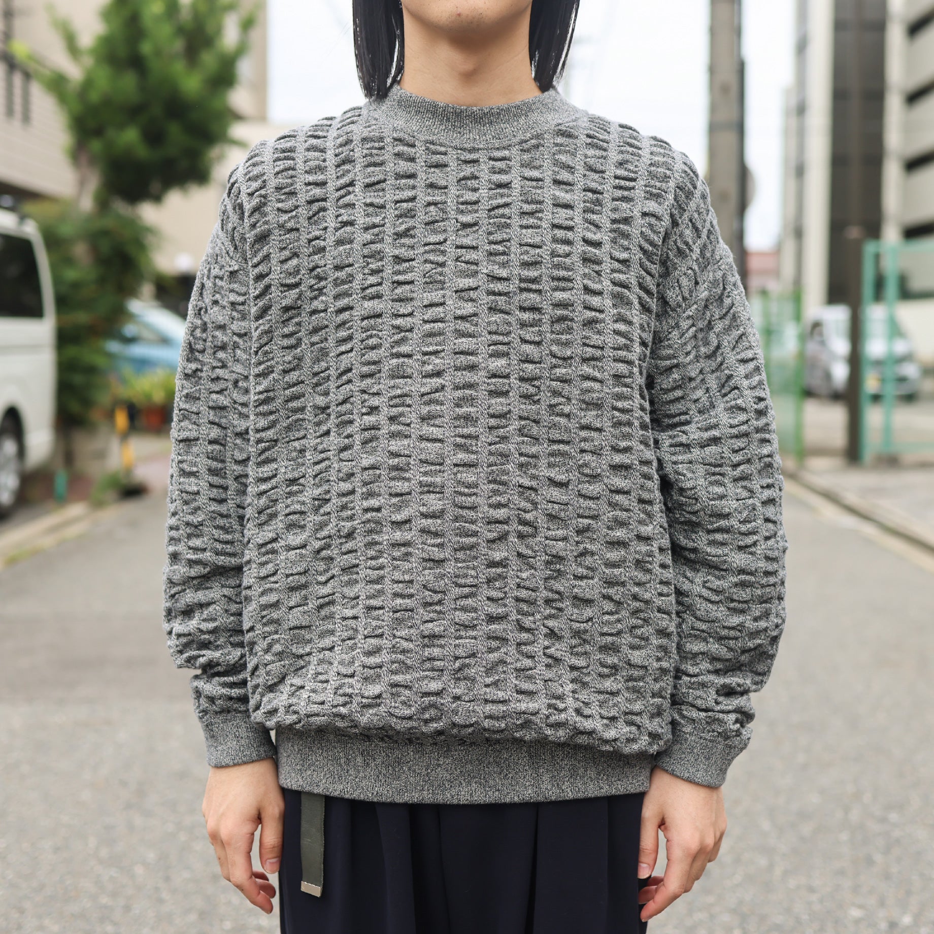WAVE KNIT (D.GRAY)