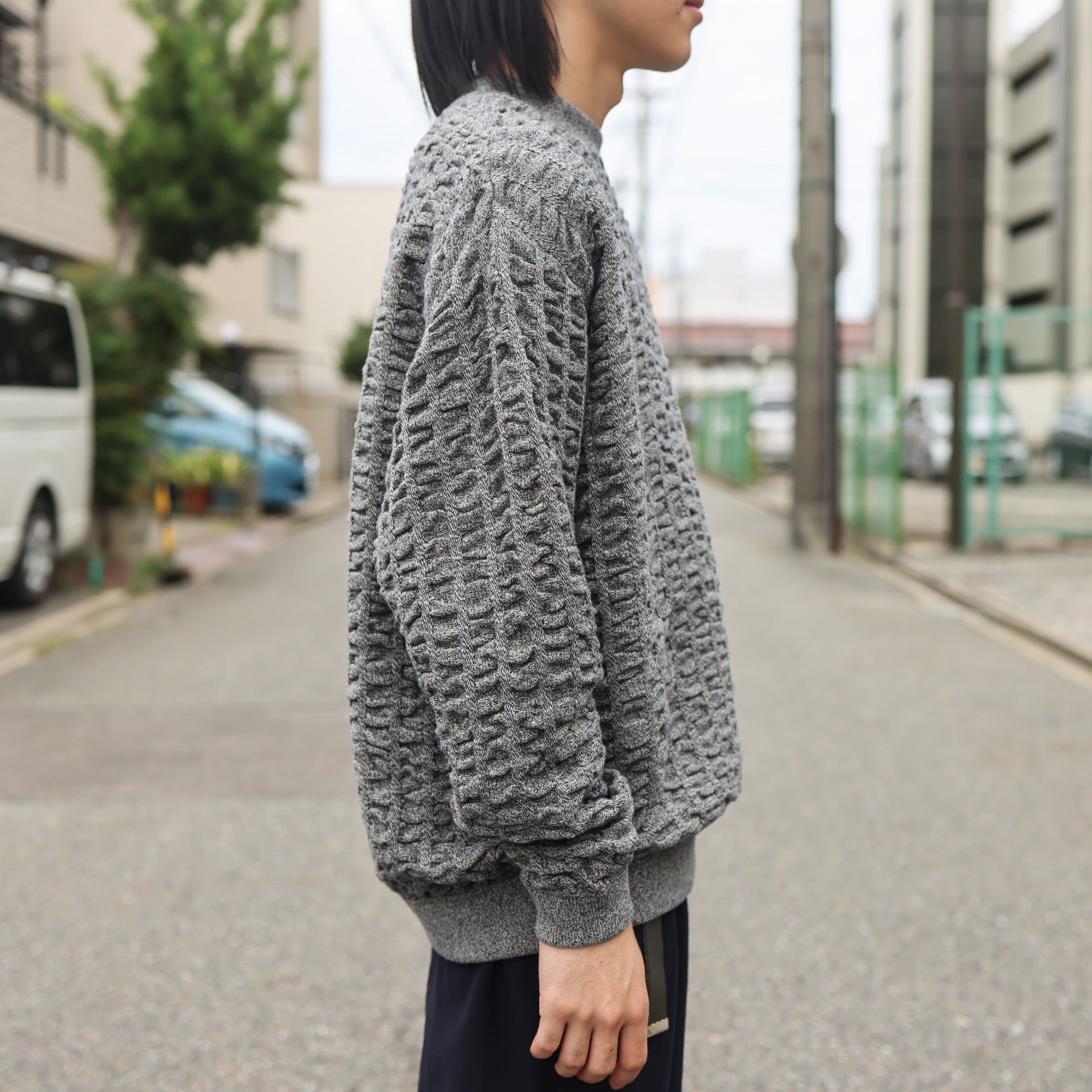 WAVE KNIT (D.GRAY)