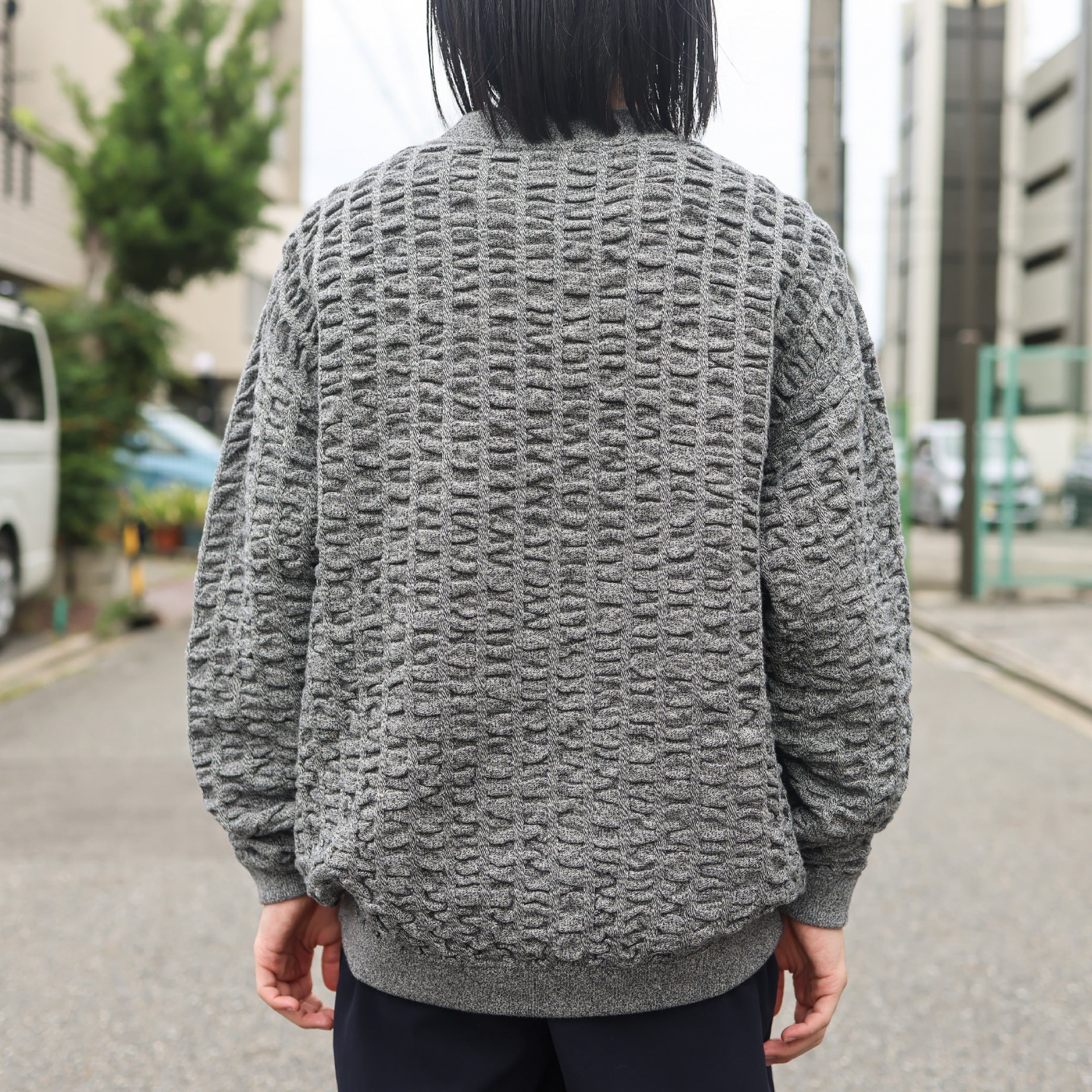 WAVE KNIT (D.GRAY)