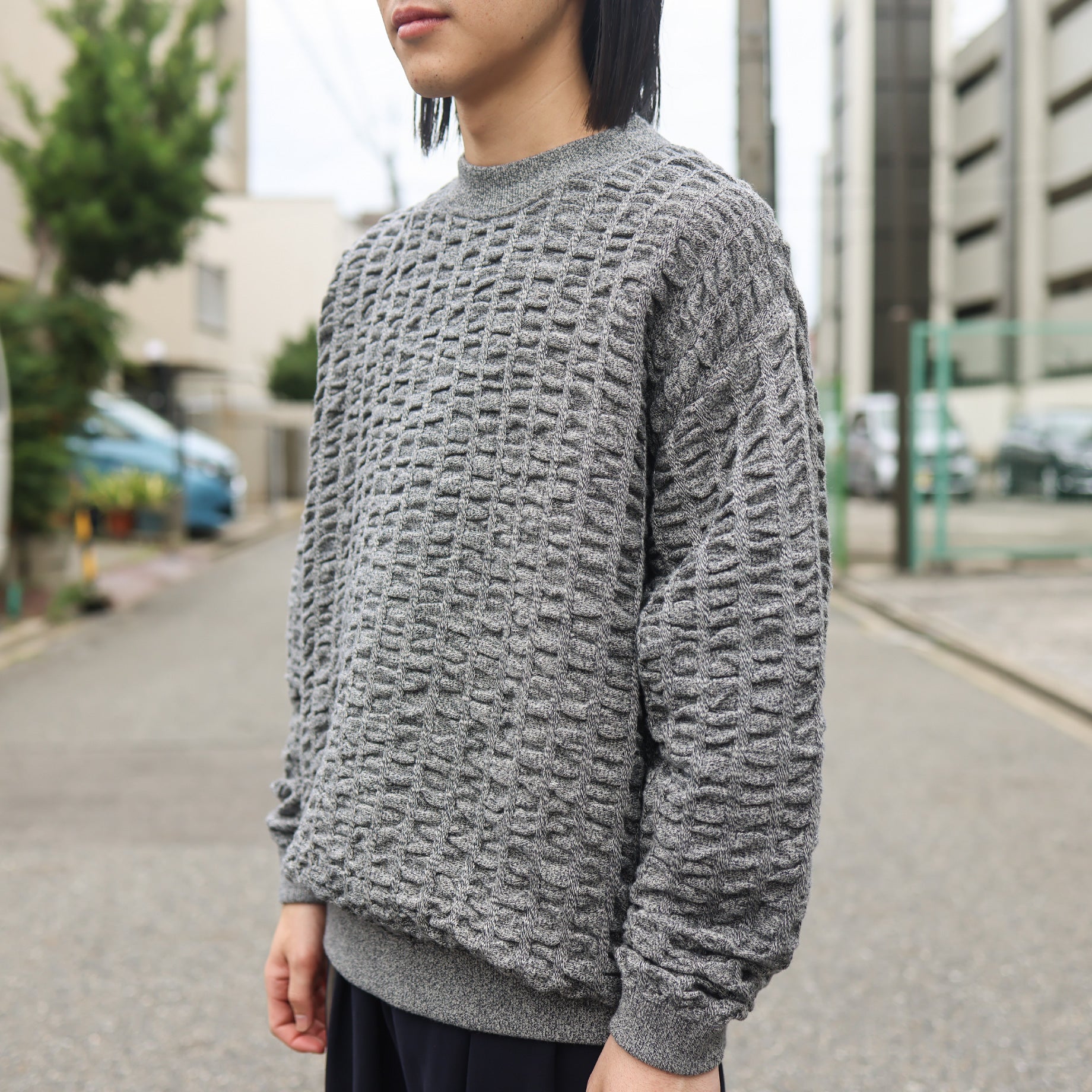 WAVE KNIT (D.GRAY)