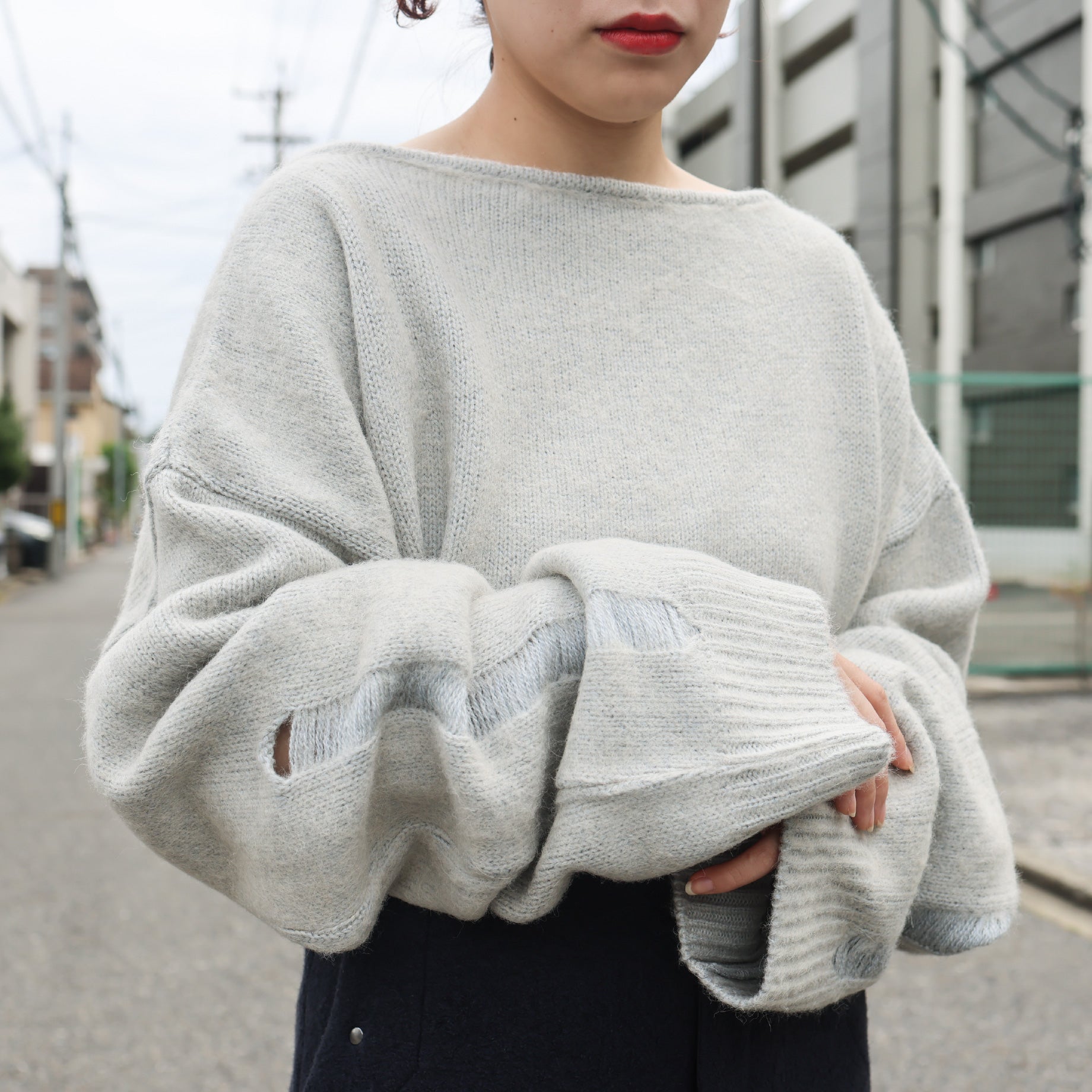 KNIT MUFFLER(IVORY)