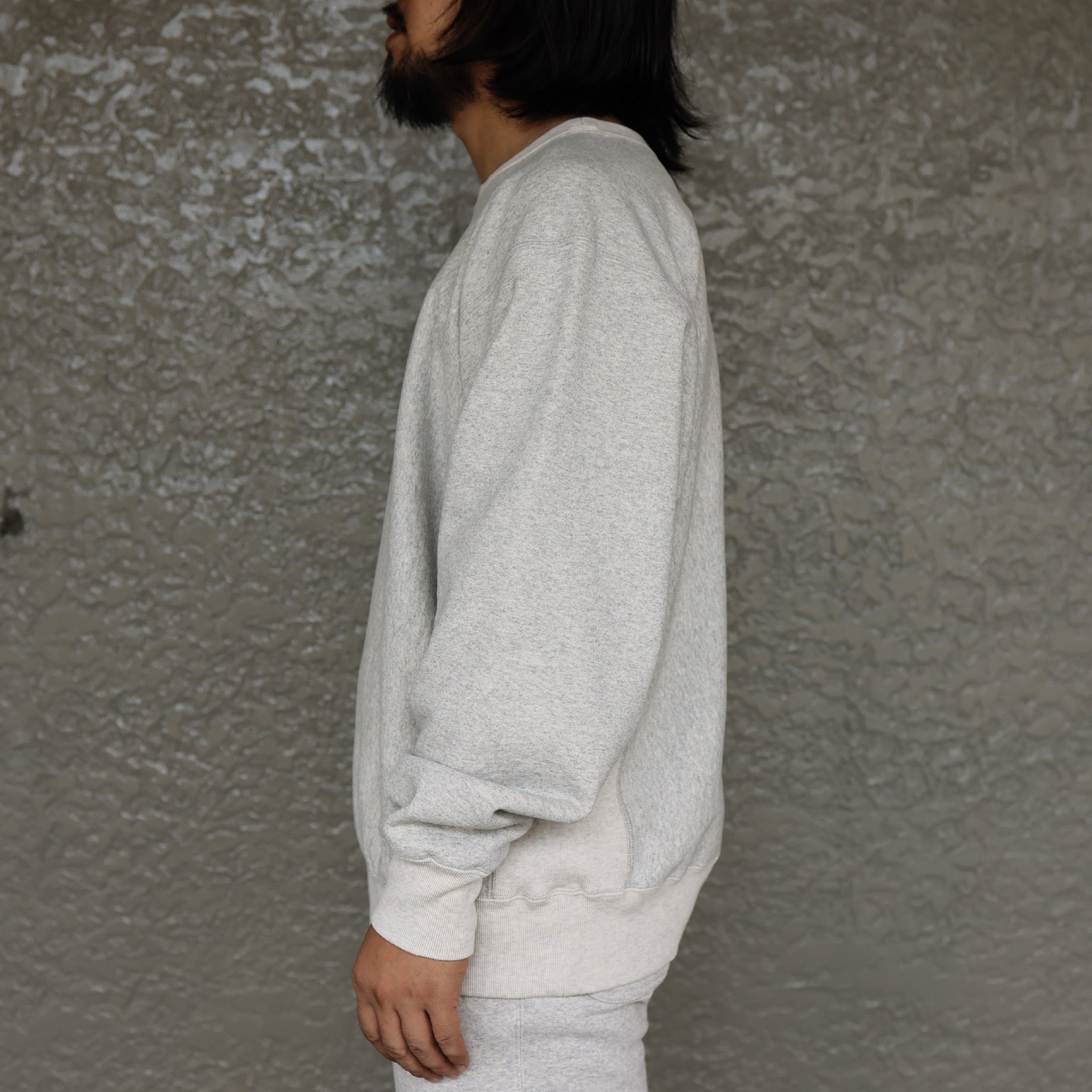 COLLEGE PRINT SWEAT SHIRT(AGED GRAY)