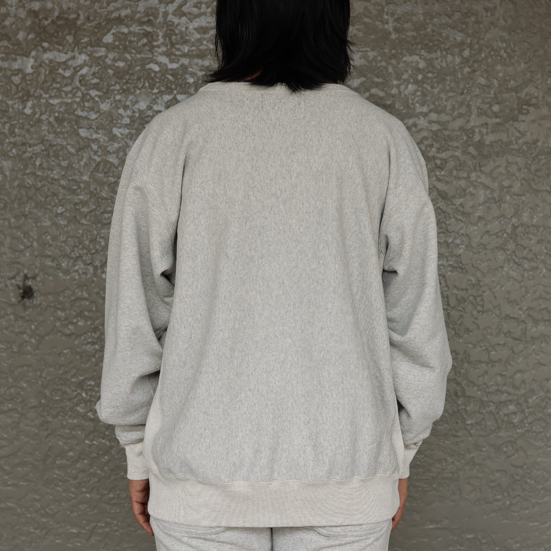 COLLEGE PRINT SWEAT SHIRT(AGED GRAY)