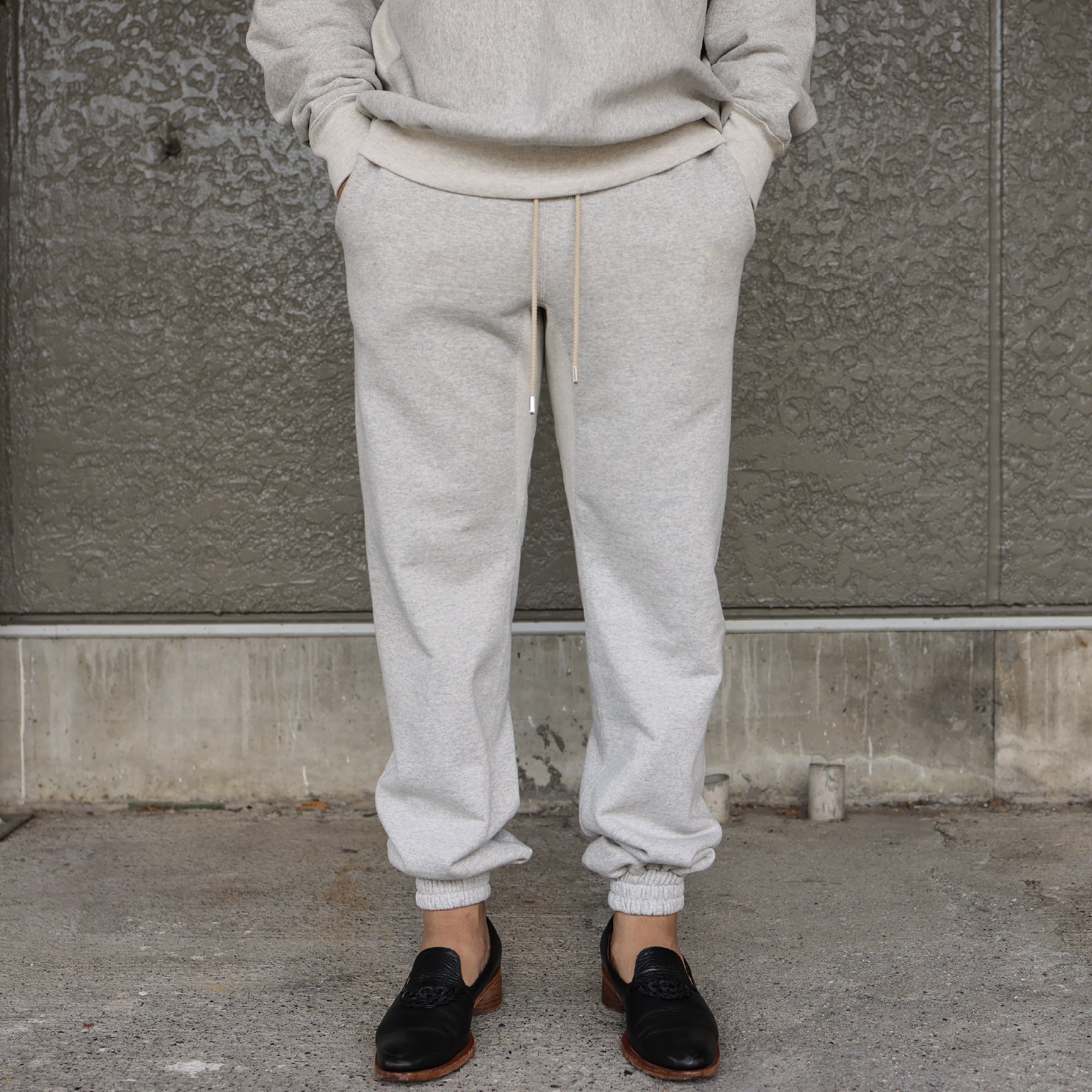 COLLEGE PRINTED SWEAT TROUSERS(AGED GRAY)