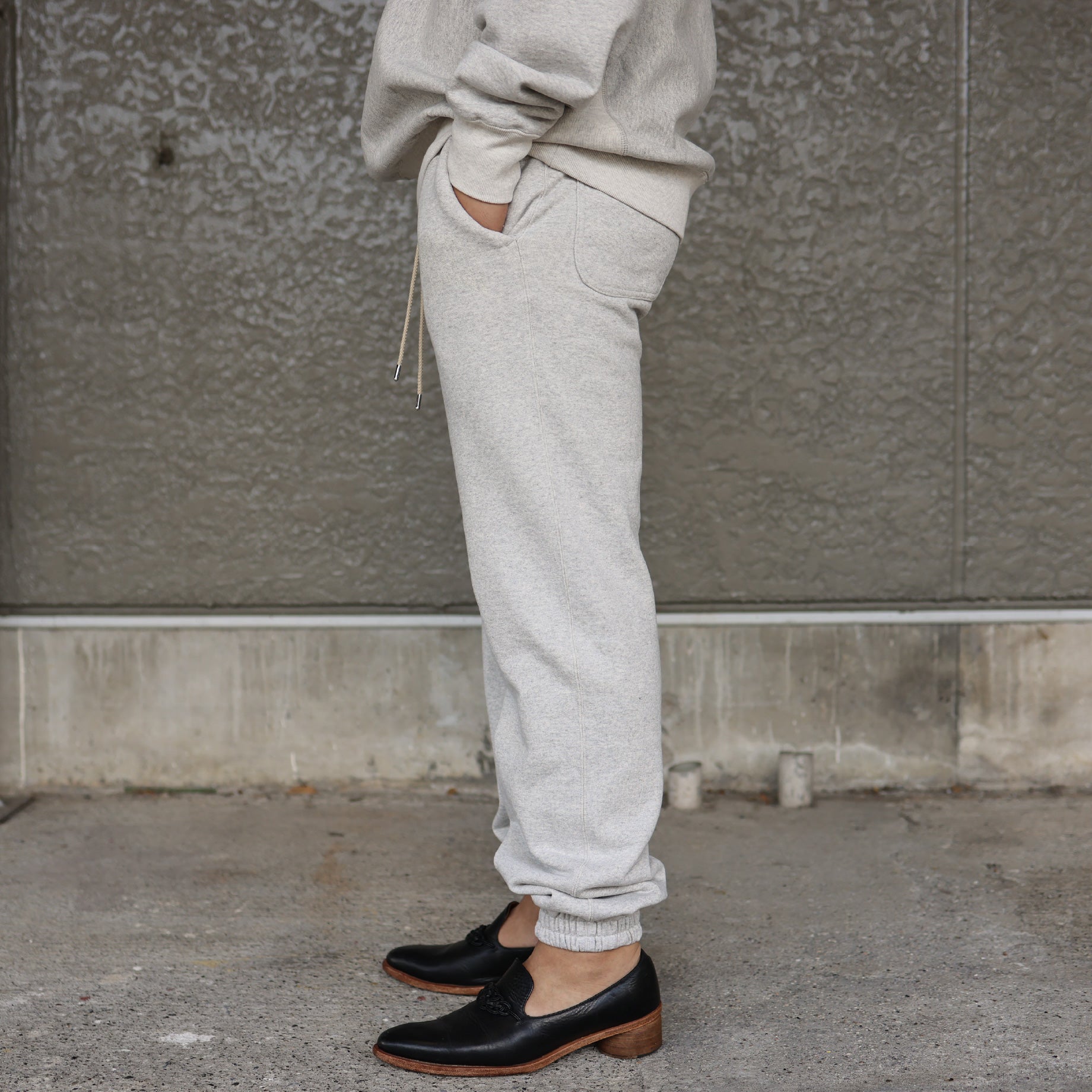 COLLEGE PRINTED SWEAT TROUSERS(AGED GRAY)