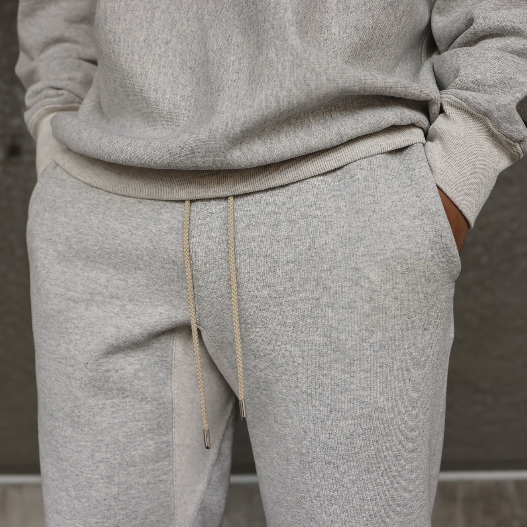 COLLEGE PRINTED SWEAT TROUSERS(AGED GRAY)