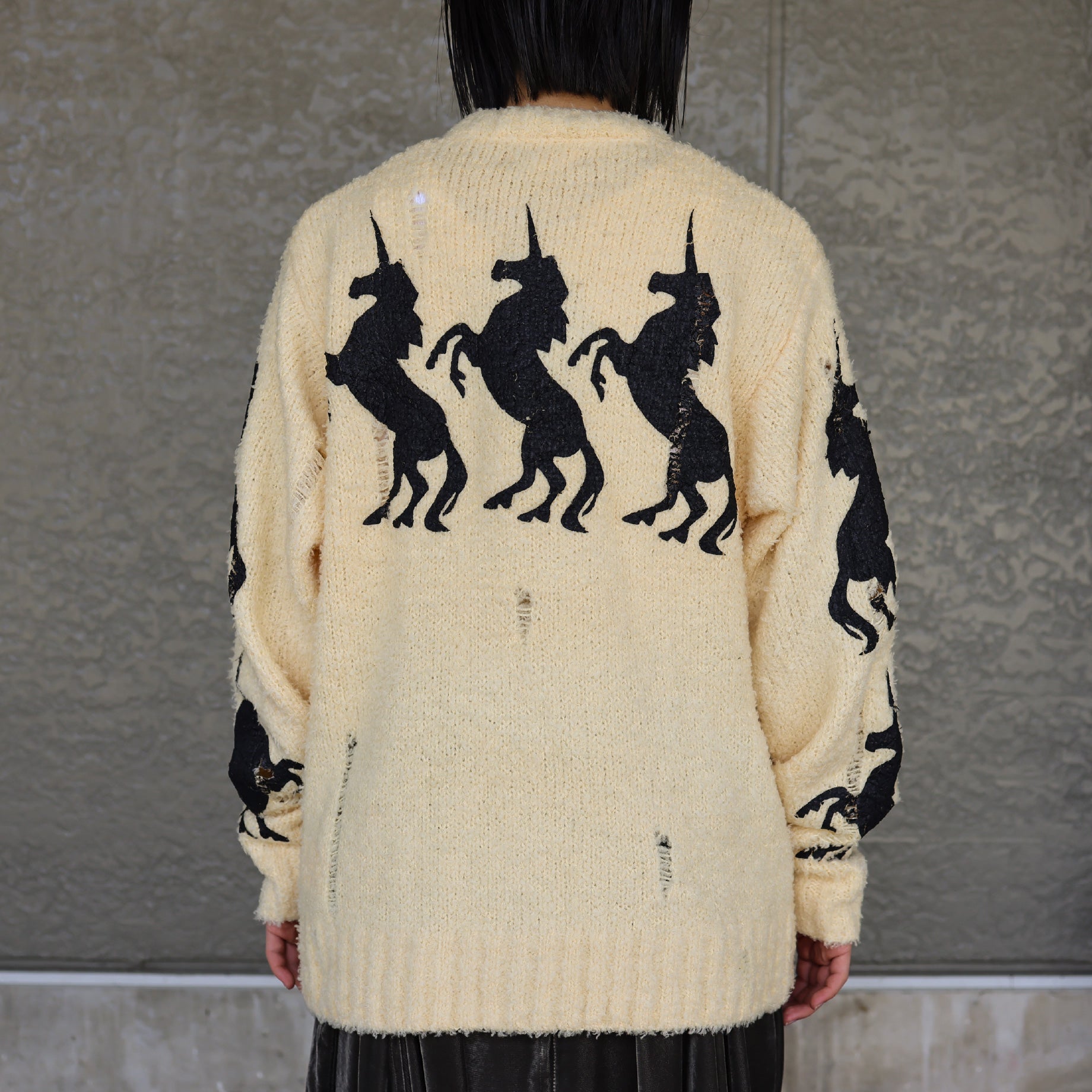 UNICORN GRUNGE CARDIGAN(YELLOW)
