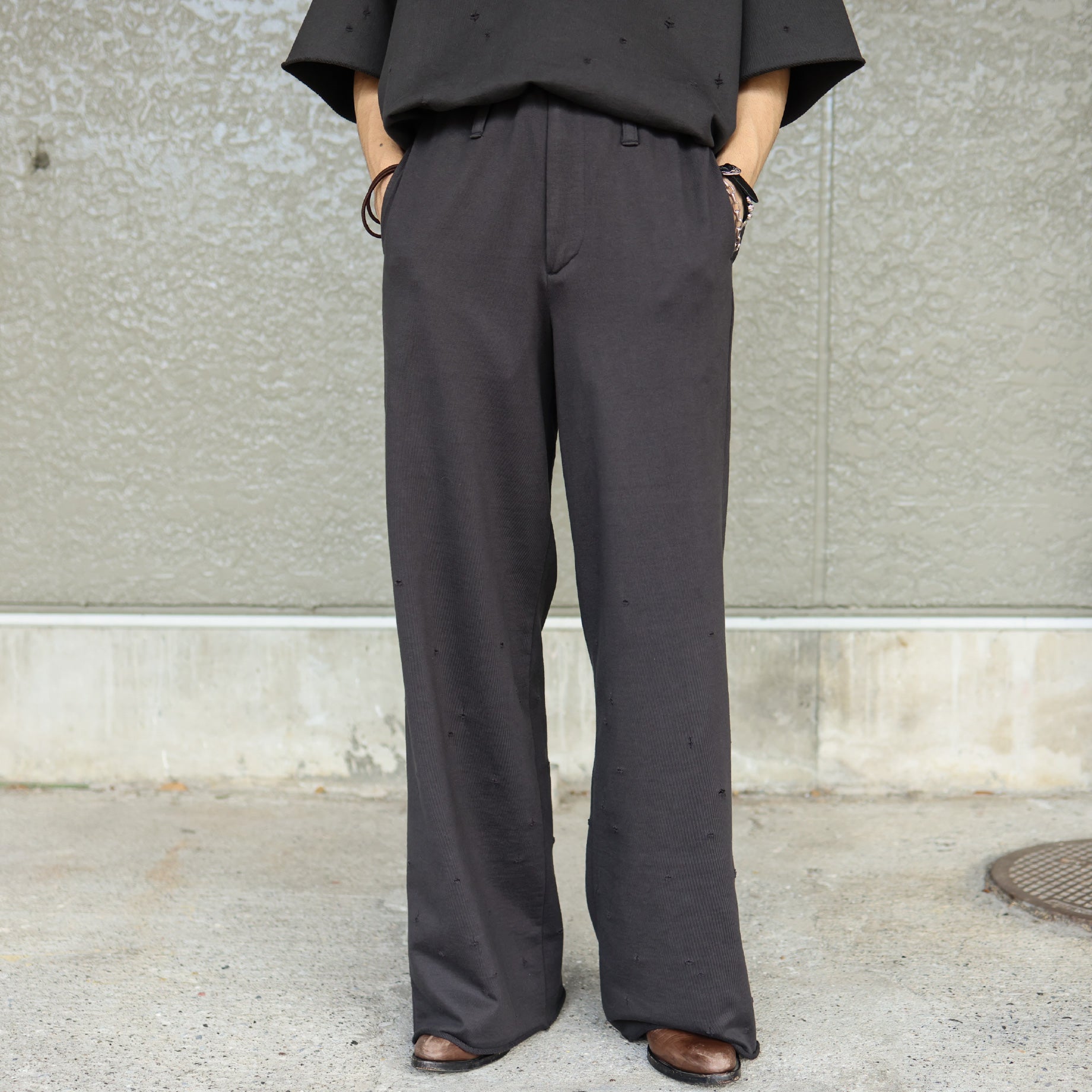 BAGGY SWEAT PANTS(BLACK)