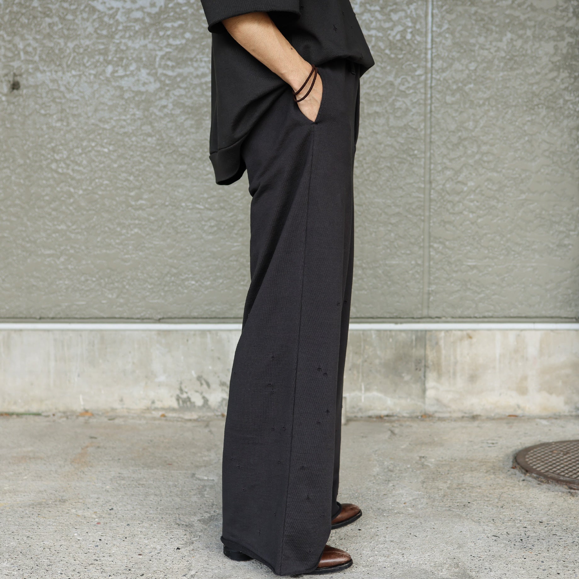 BAGGY SWEAT PANTS(BLACK)