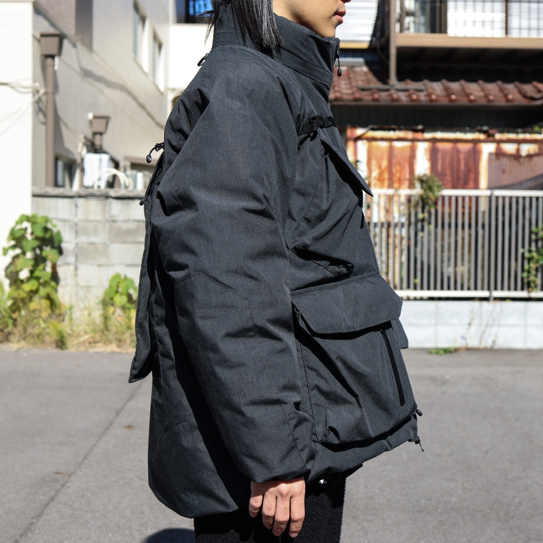 SOUTH2 WEST8 × NANGA TENKARA TROUT DOWN JACKET - FLAME RESISTANT (BLACK)
