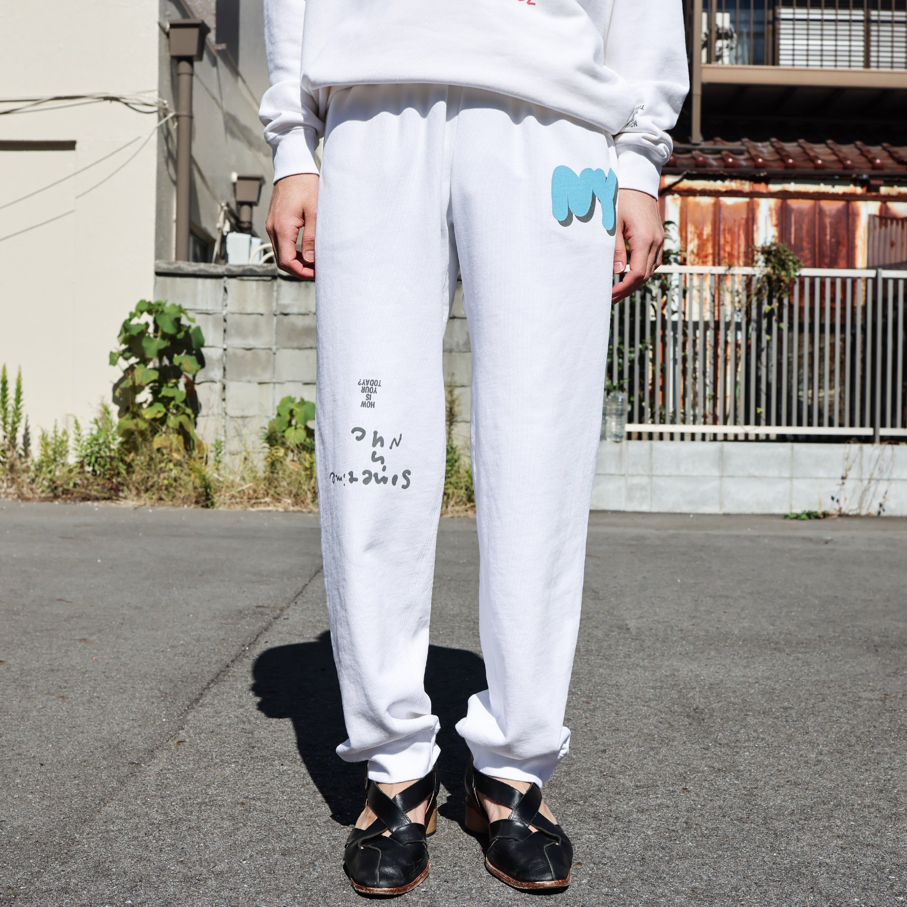 NYC #01 SWEAT PANTS (WHITE)