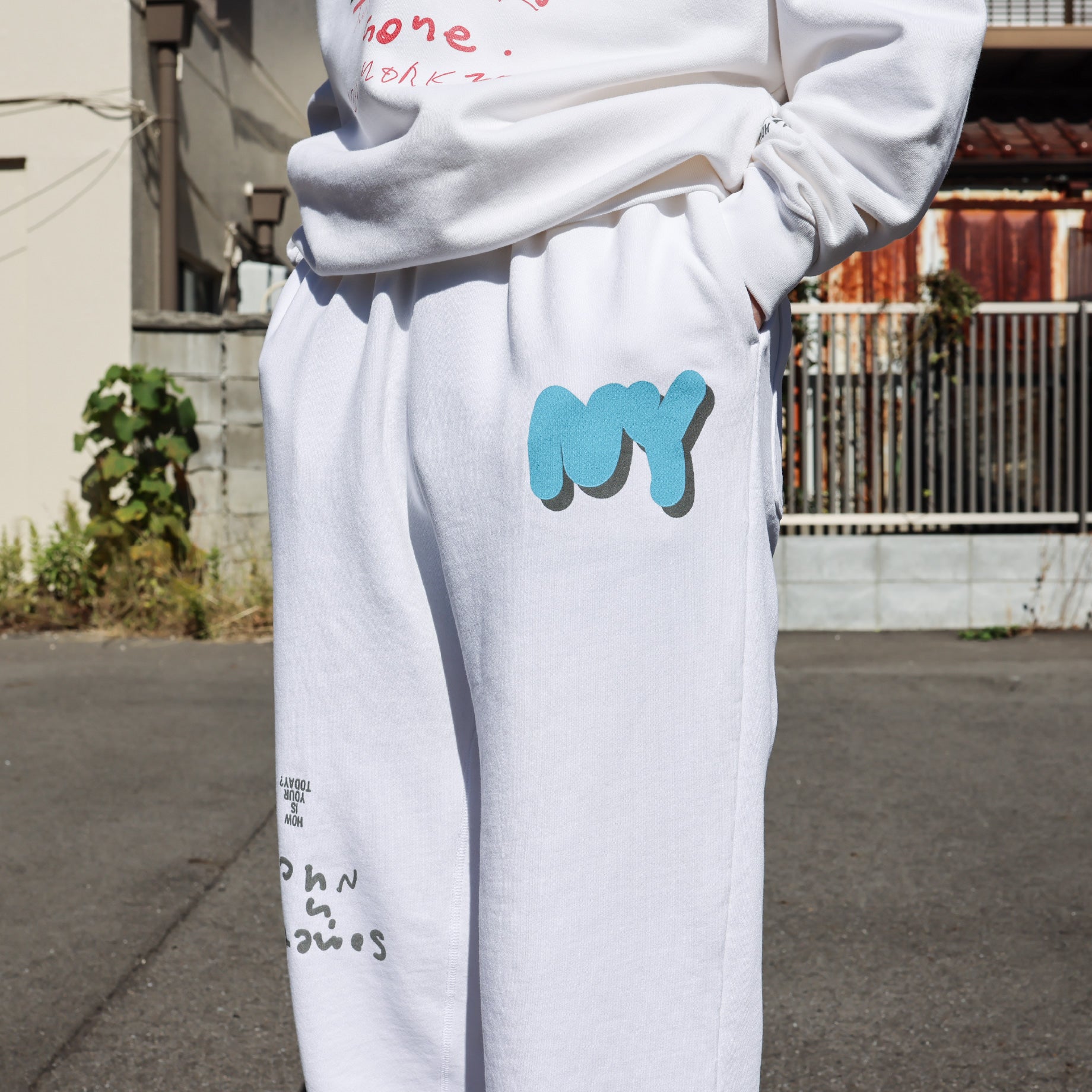 NYC #01 SWEAT PANTS (WHITE)