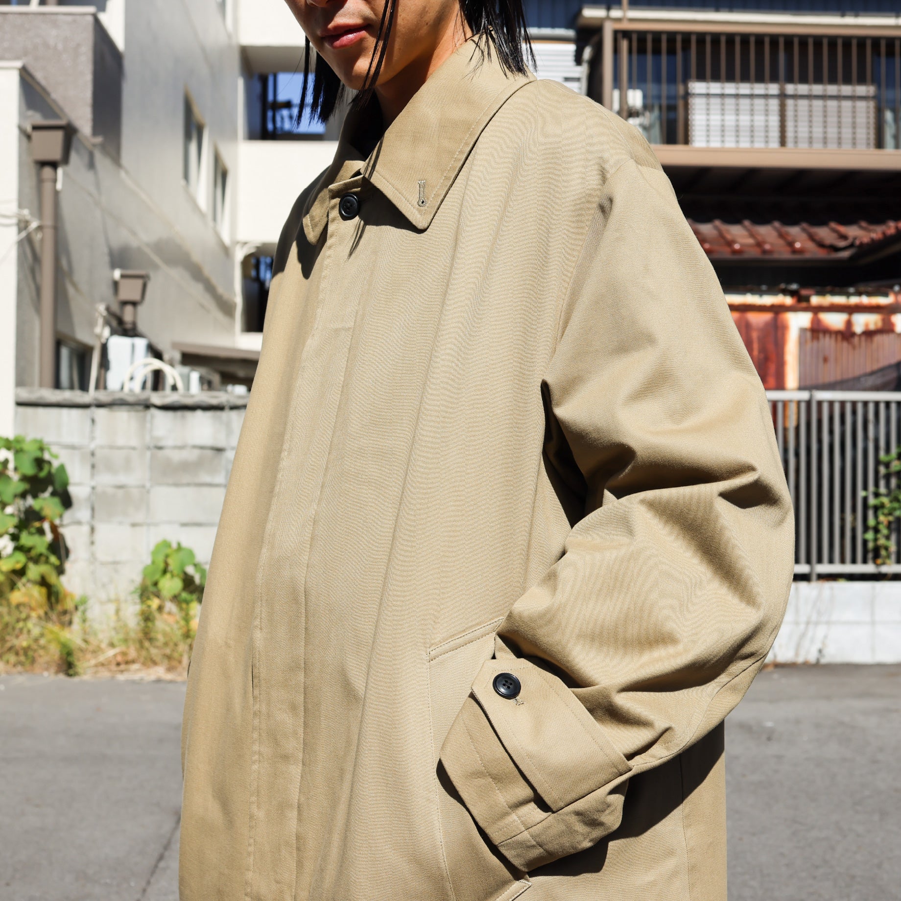 CHINO BALMACAAN COAT(BEIGE)
