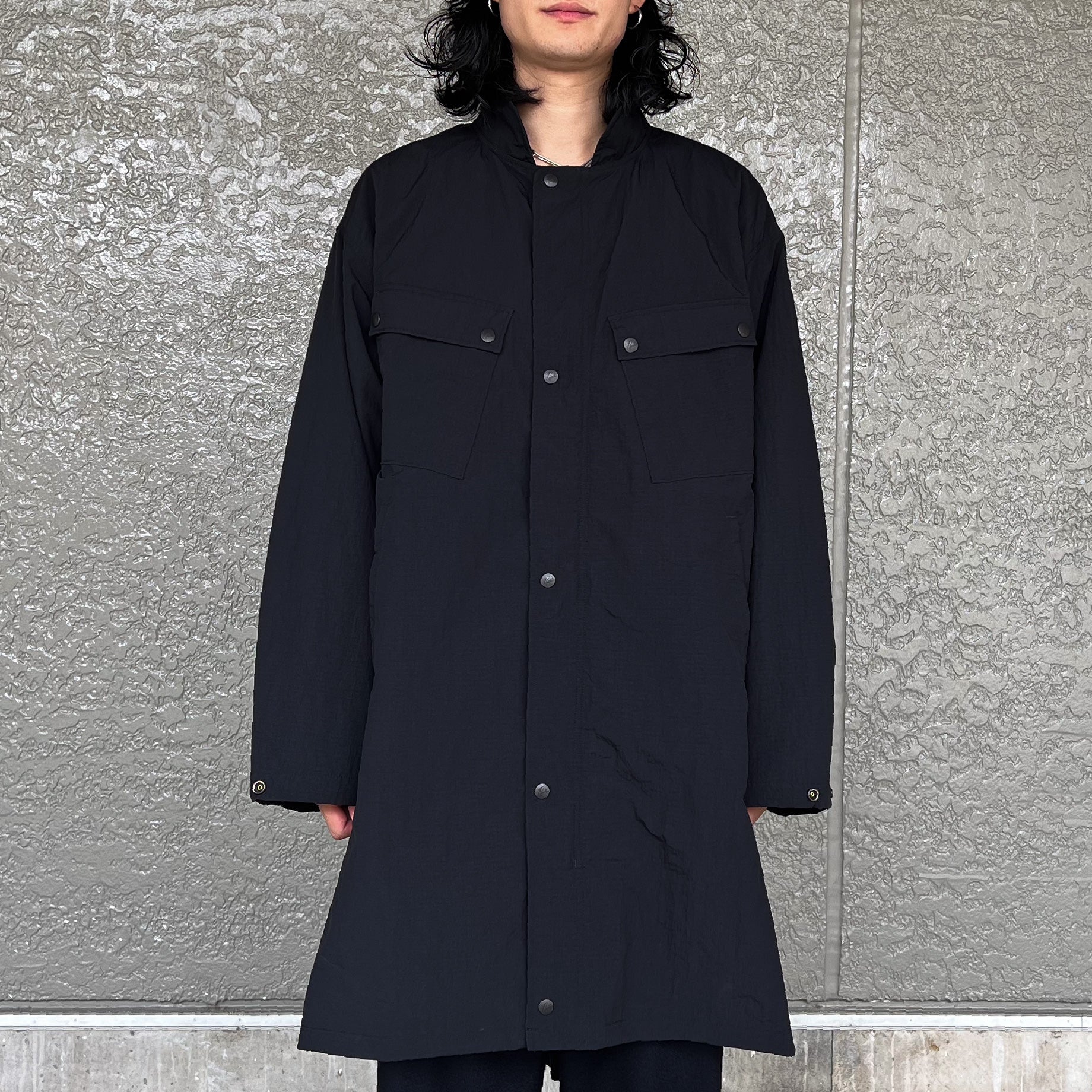 C.P. COAT - NYLON RIPSTOP(BLACK)