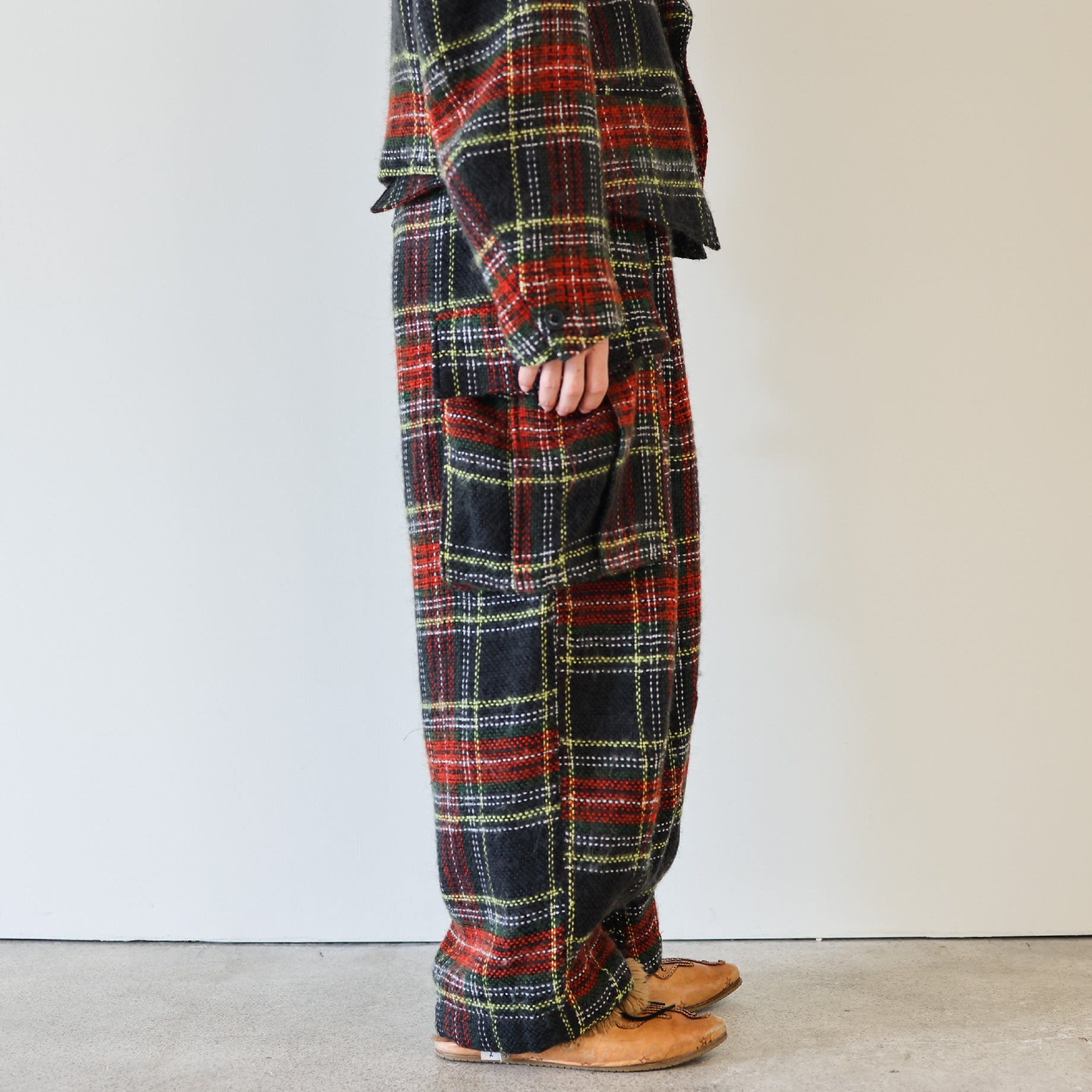 H.D. PANT - BDU / WOOL SHAGGY PLAID(RED)