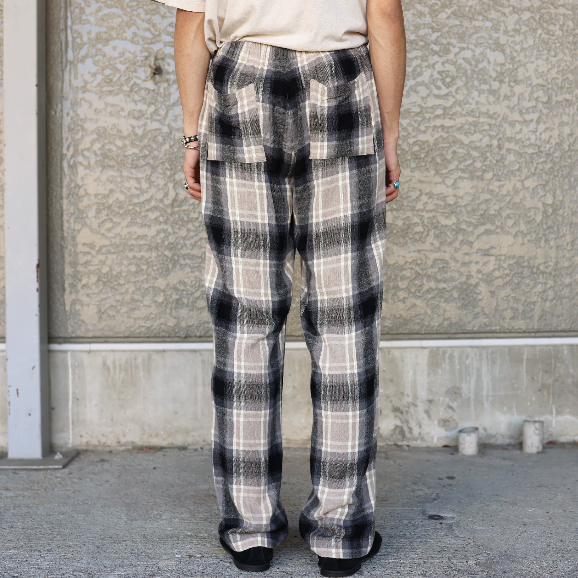 CHECK PANTS(BEIGE×BLACK)
