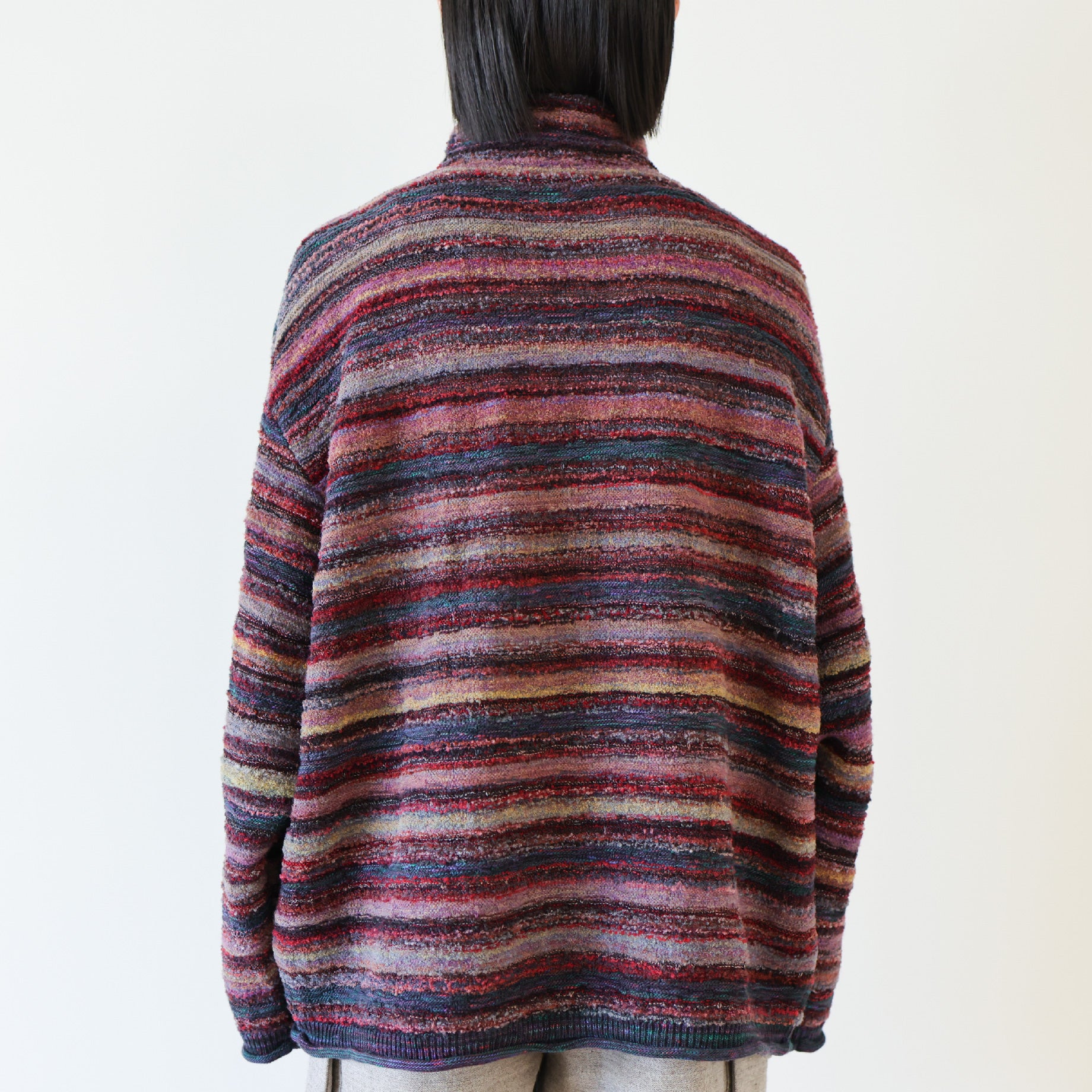 MIX COLLER KNIT PULLOVER(RED)