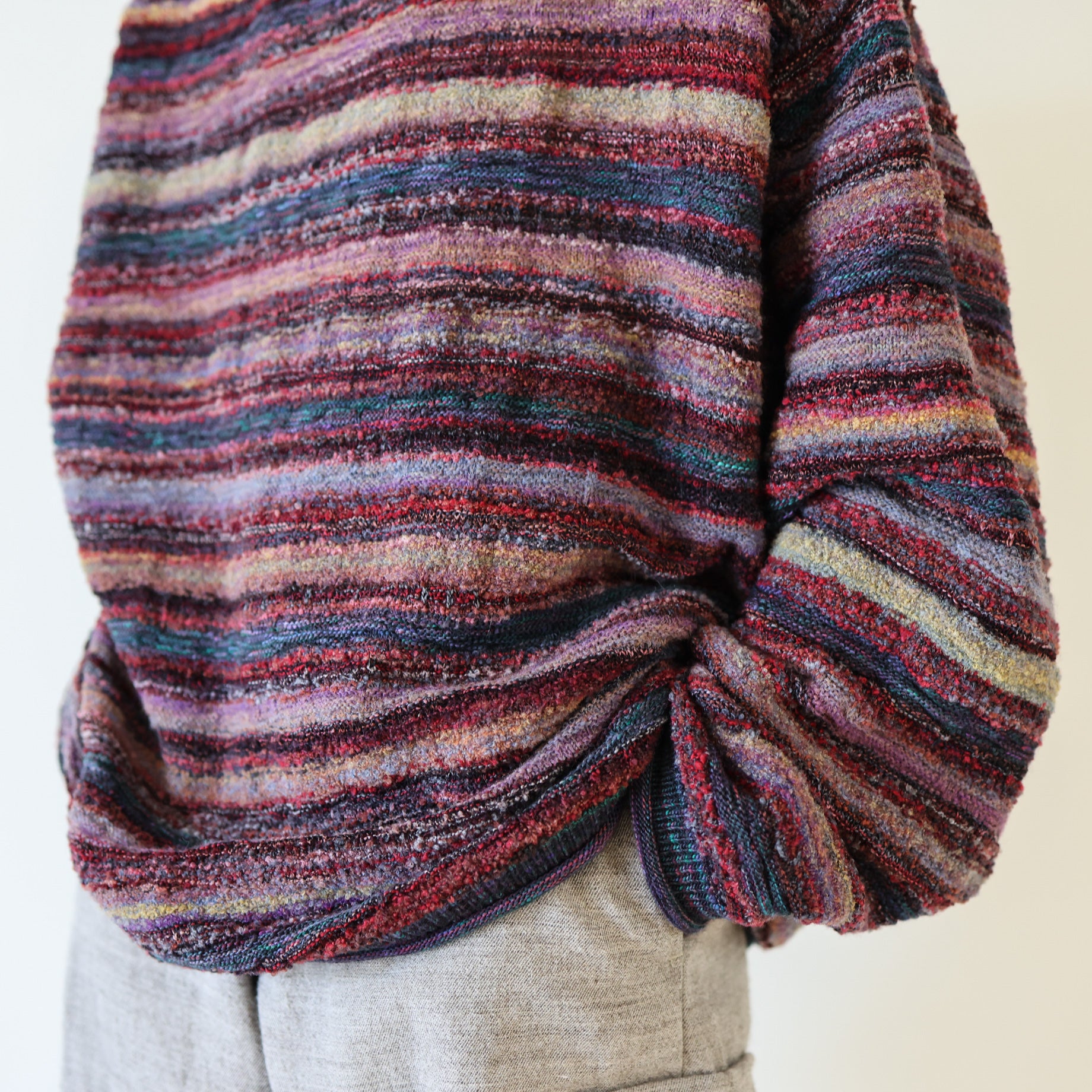 MIX COLLER KNIT PULLOVER(RED)