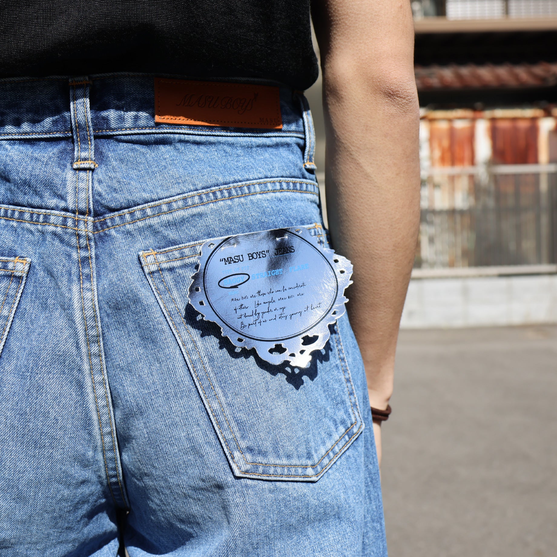 “MASUBOYS” BAGGY JEANS KEYHOLDER(FADED INDIGO)