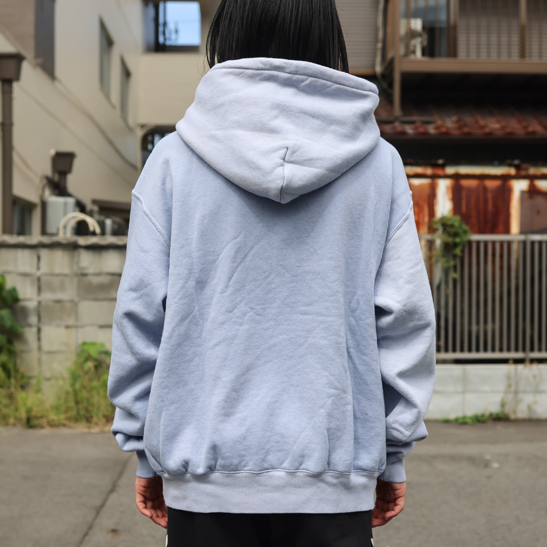 SWITCHING SWEAT HOODIE(SAX)