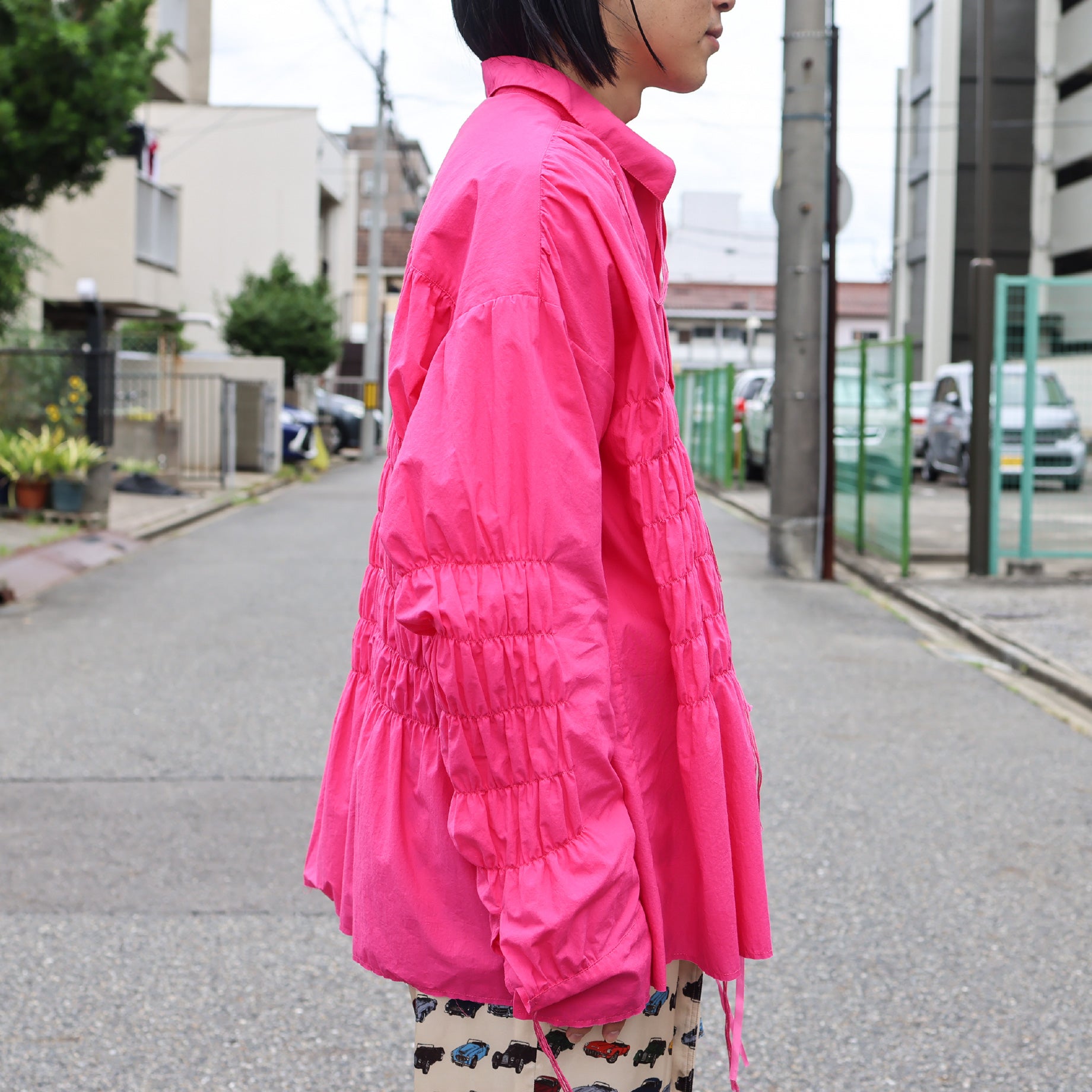 GATHER SHIRT(PINK)