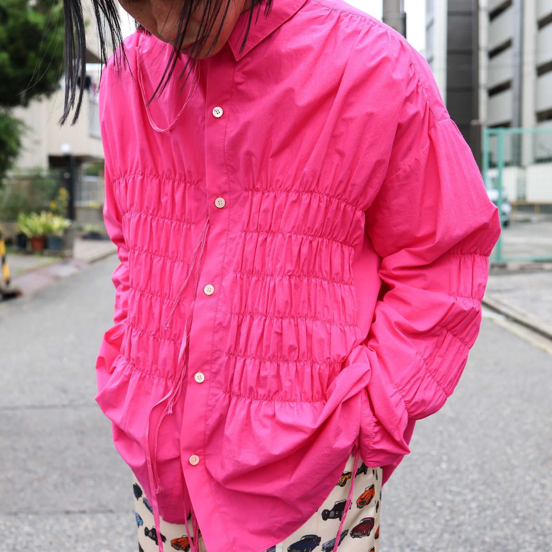 GATHER SHIRT(PINK)