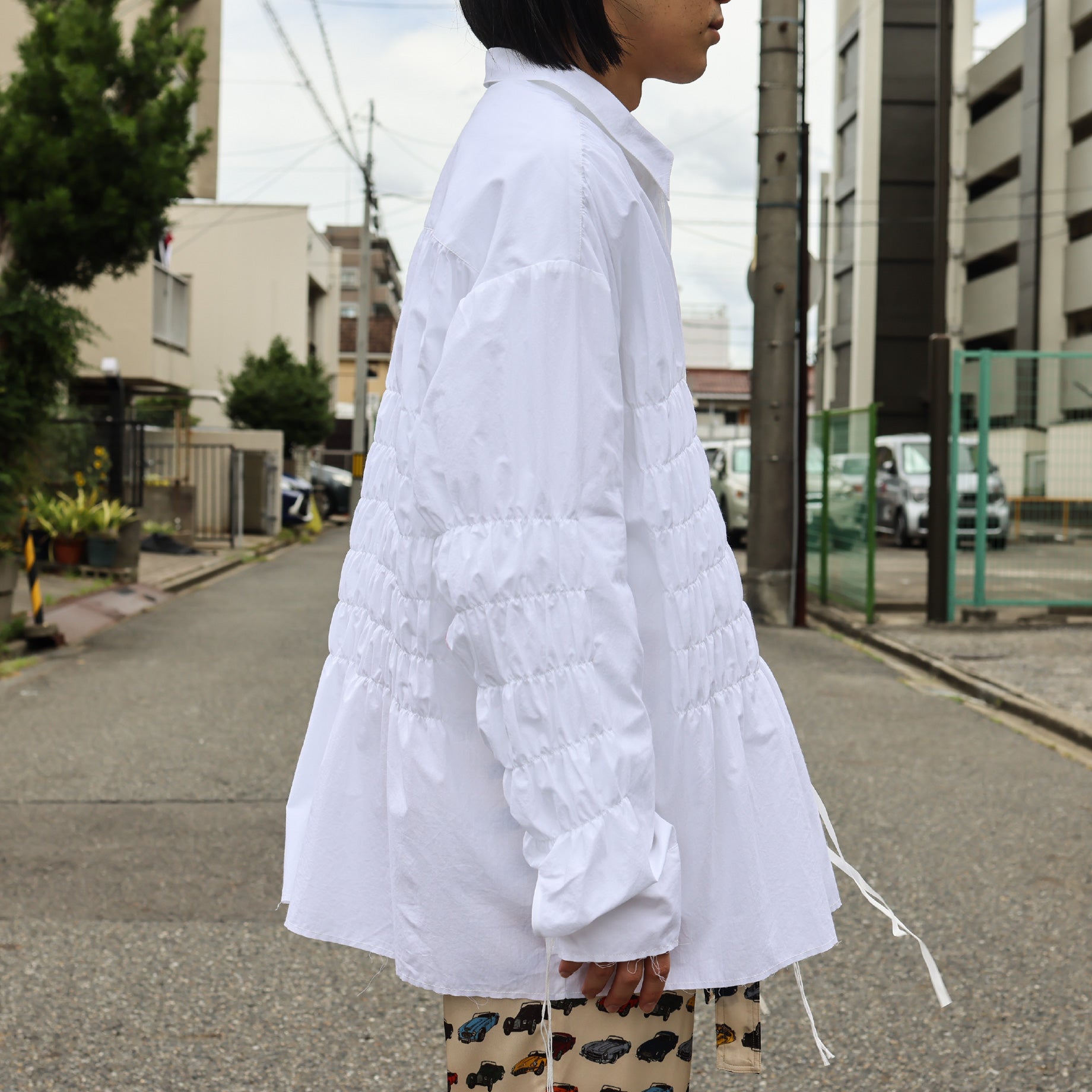 GATHER SHIRT(WHITE)
