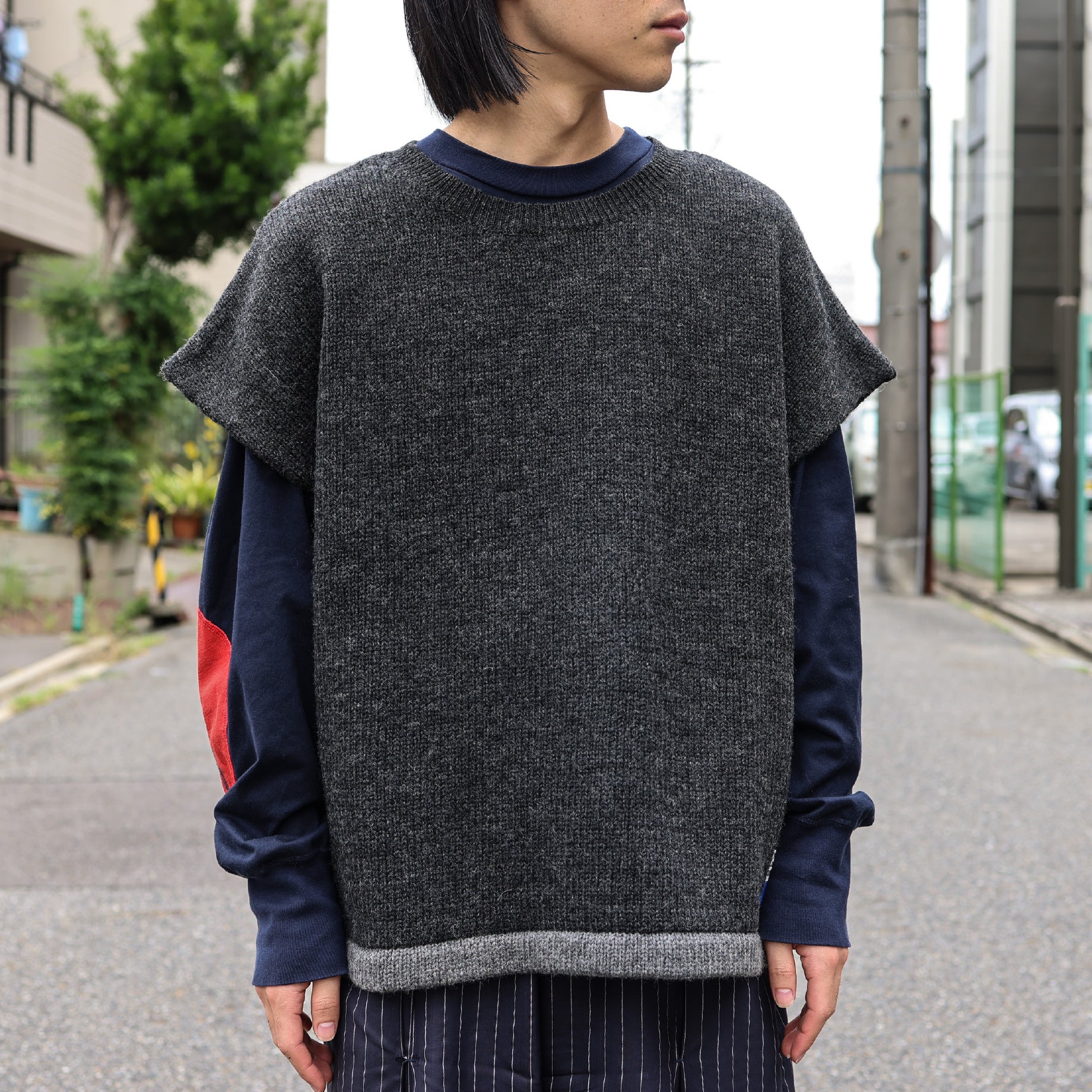TEE VEST(C .GRAY)