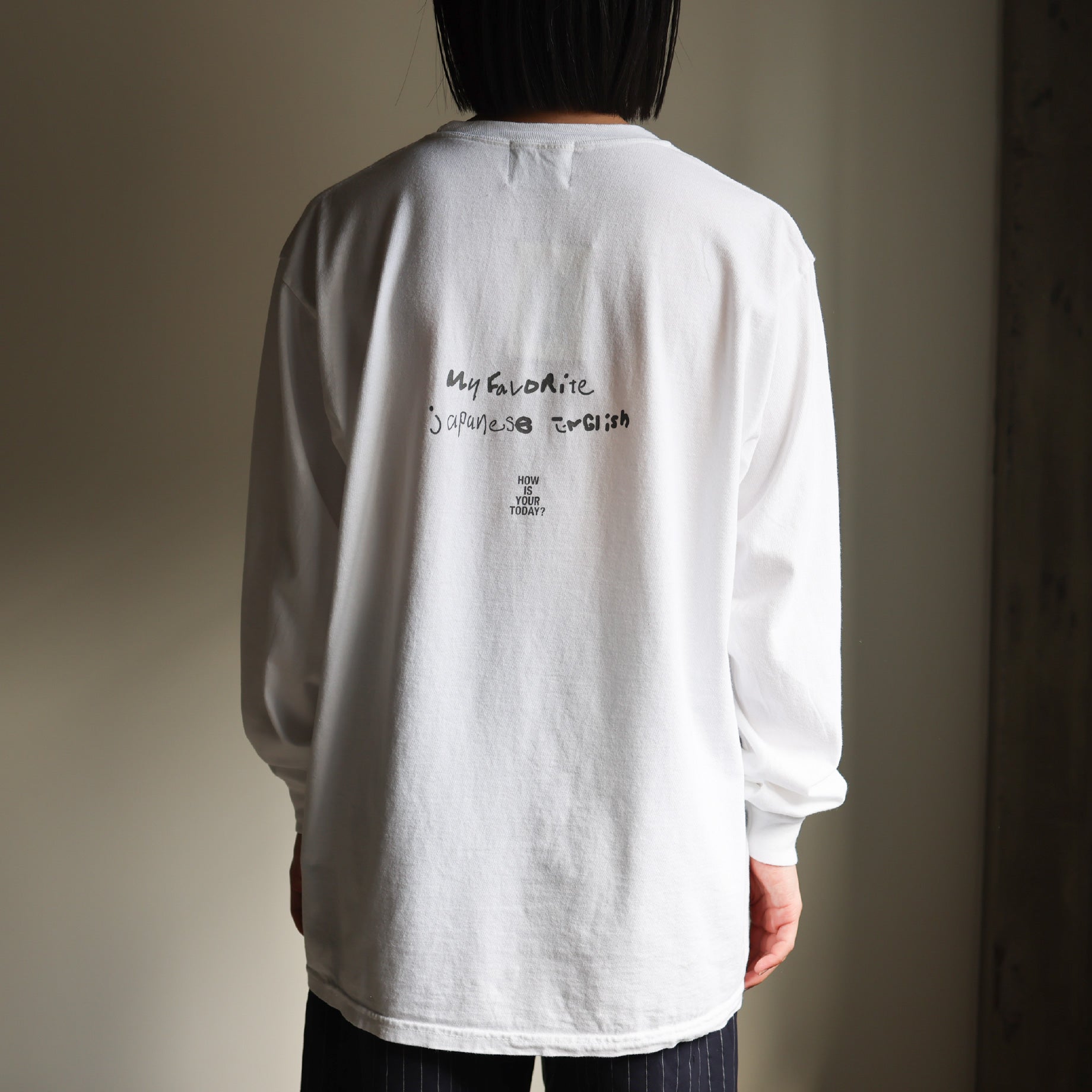MY PACE #01 LS TEE(WHITE)