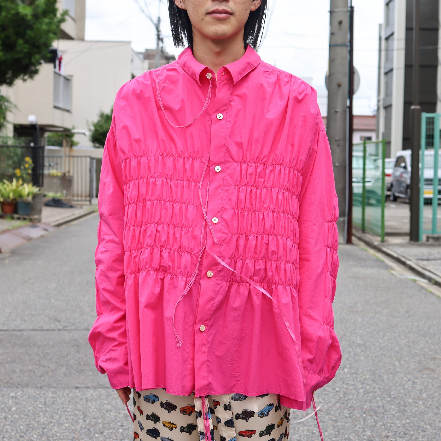 GATHER SHIRT(PINK)