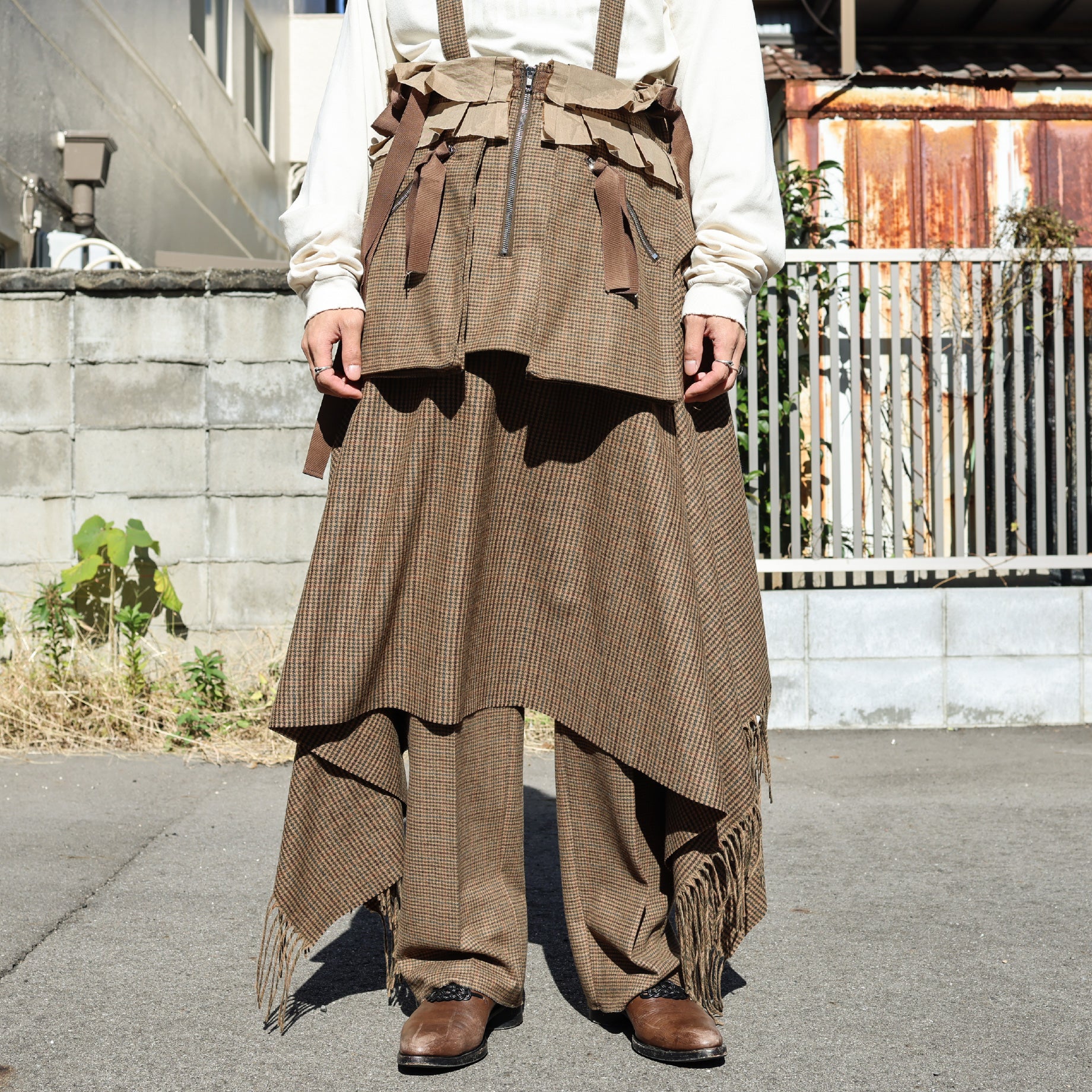 STOLES SKIRTS(BROWN CHECK)