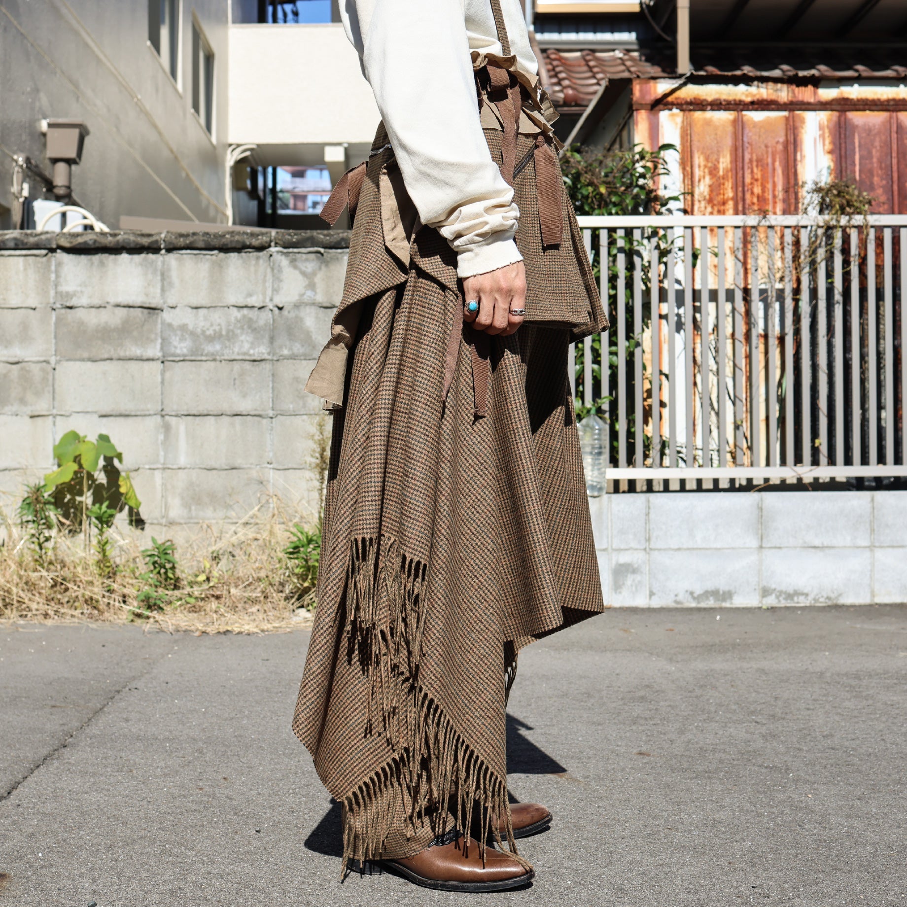 STOLES SKIRTS(BROWN CHECK)