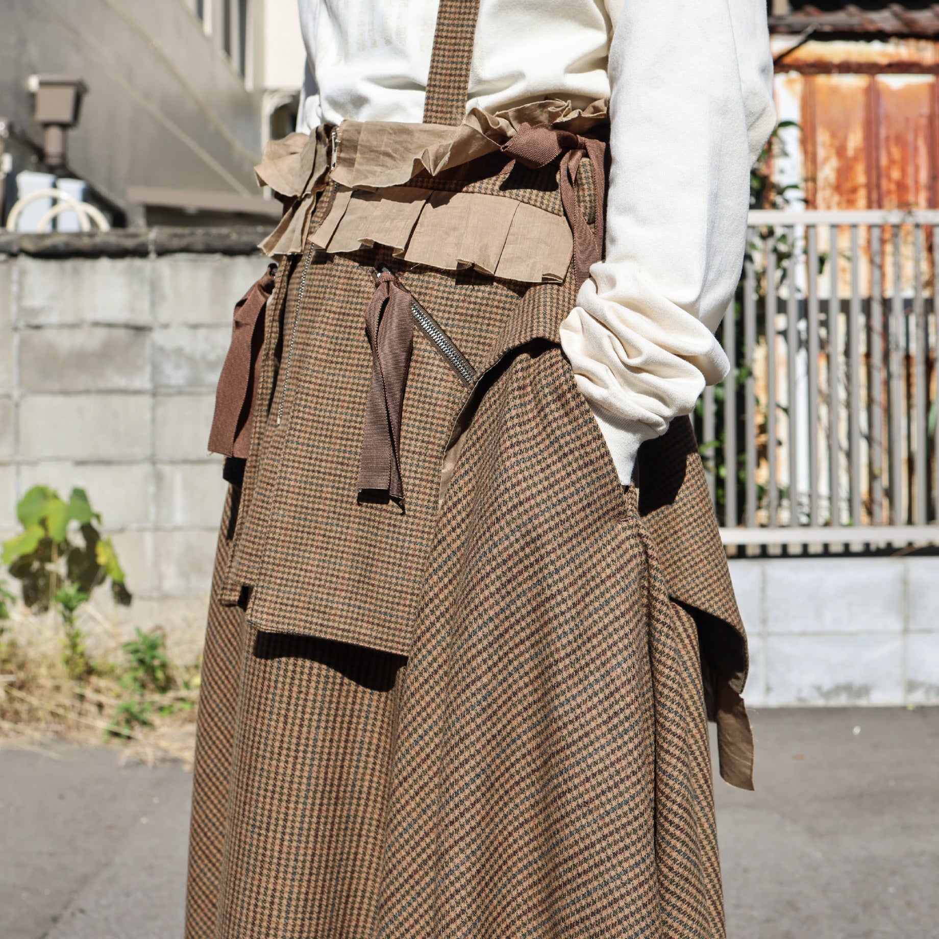STOLES SKIRTS(BROWN CHECK)