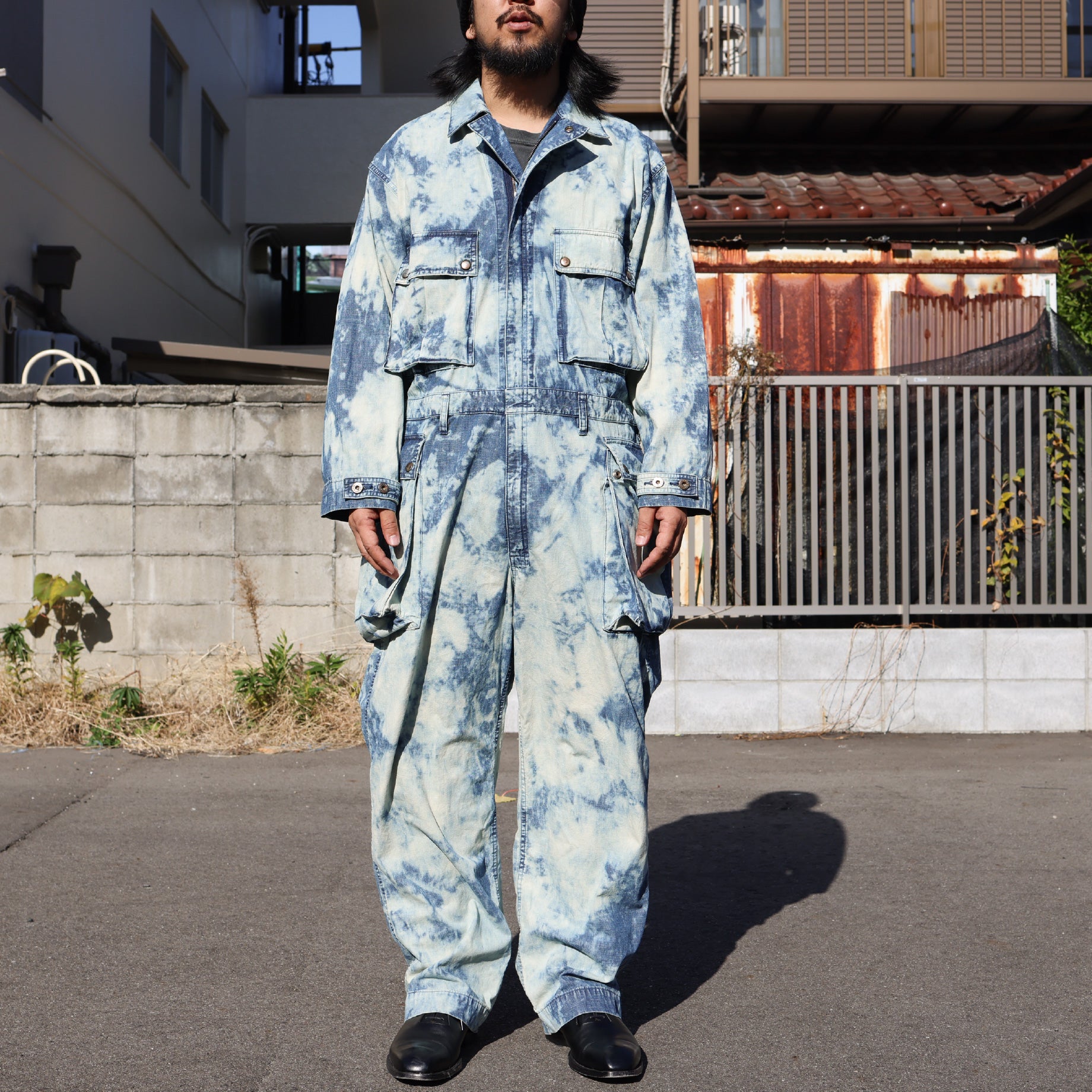 FADED CHAMBRAY OVERALLS(FADED INDIGO)