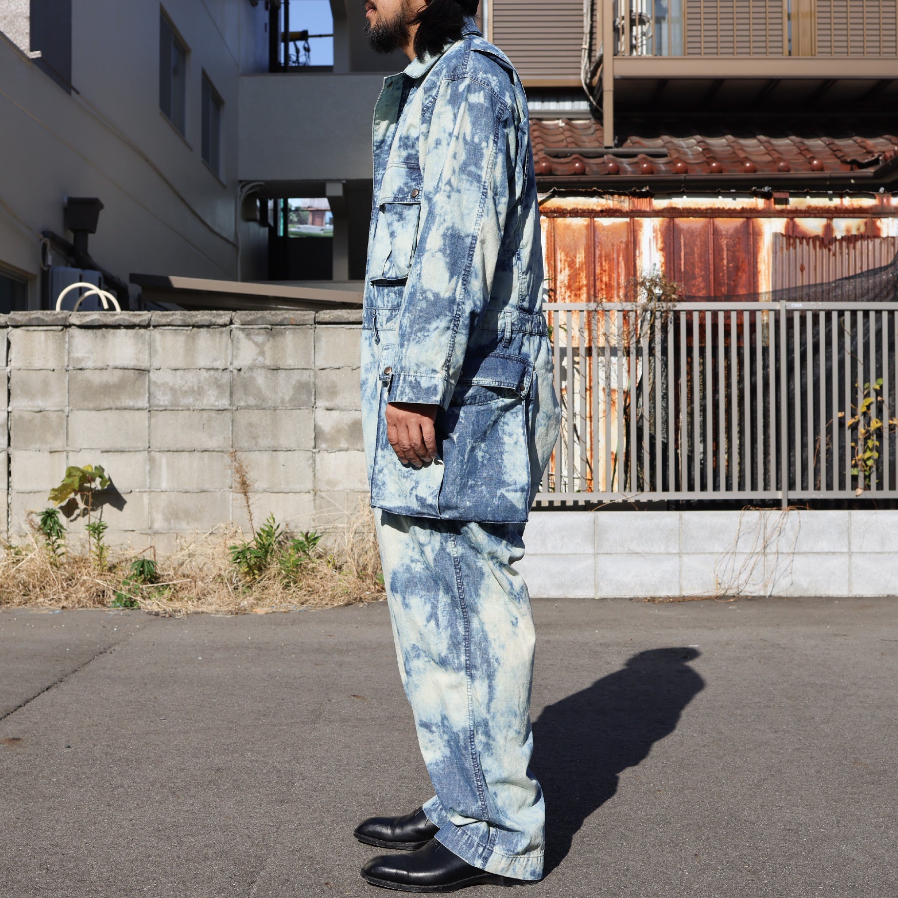 FADED CHAMBRAY OVERALLS(FADED INDIGO)