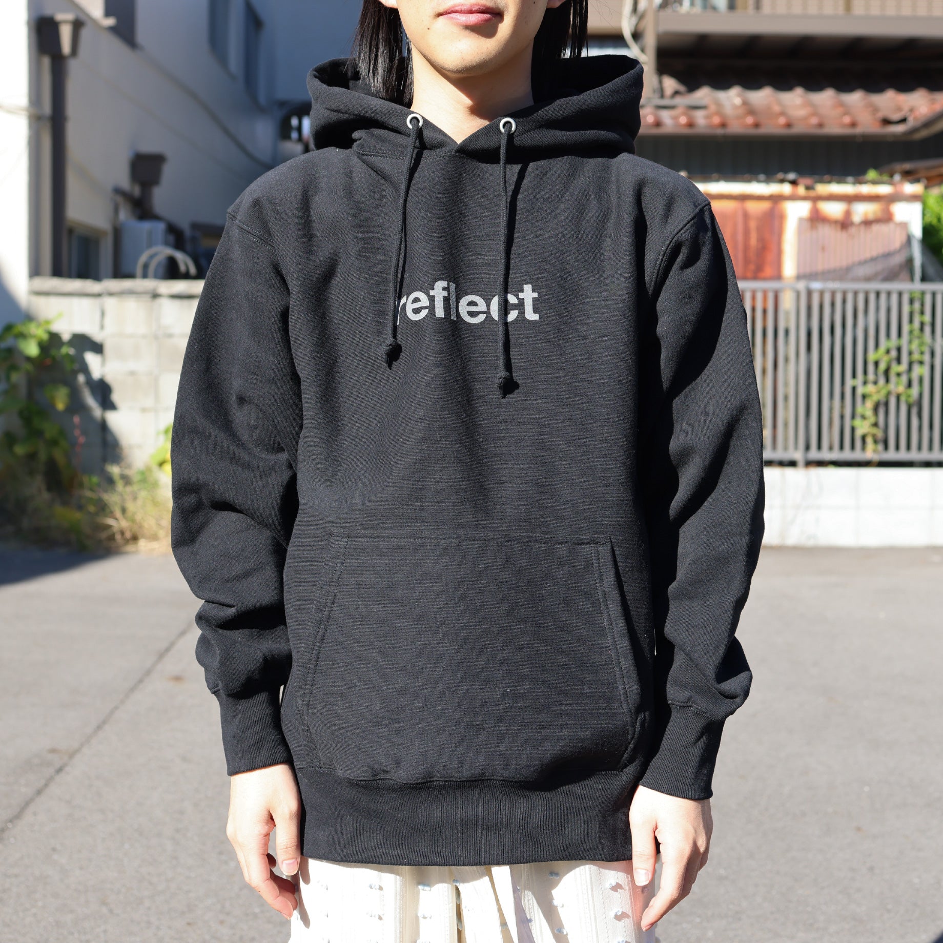 REFLECT #01 HOODED SWEAT (BLACK)