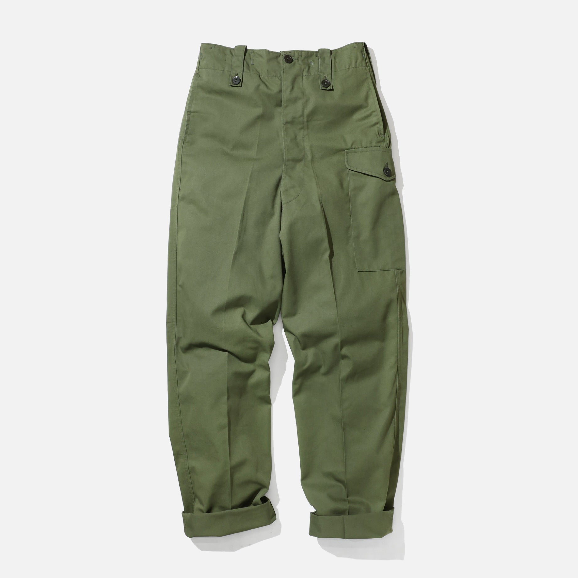 60'-70'S UK ARMY OVERALL GREEN TROUSERS