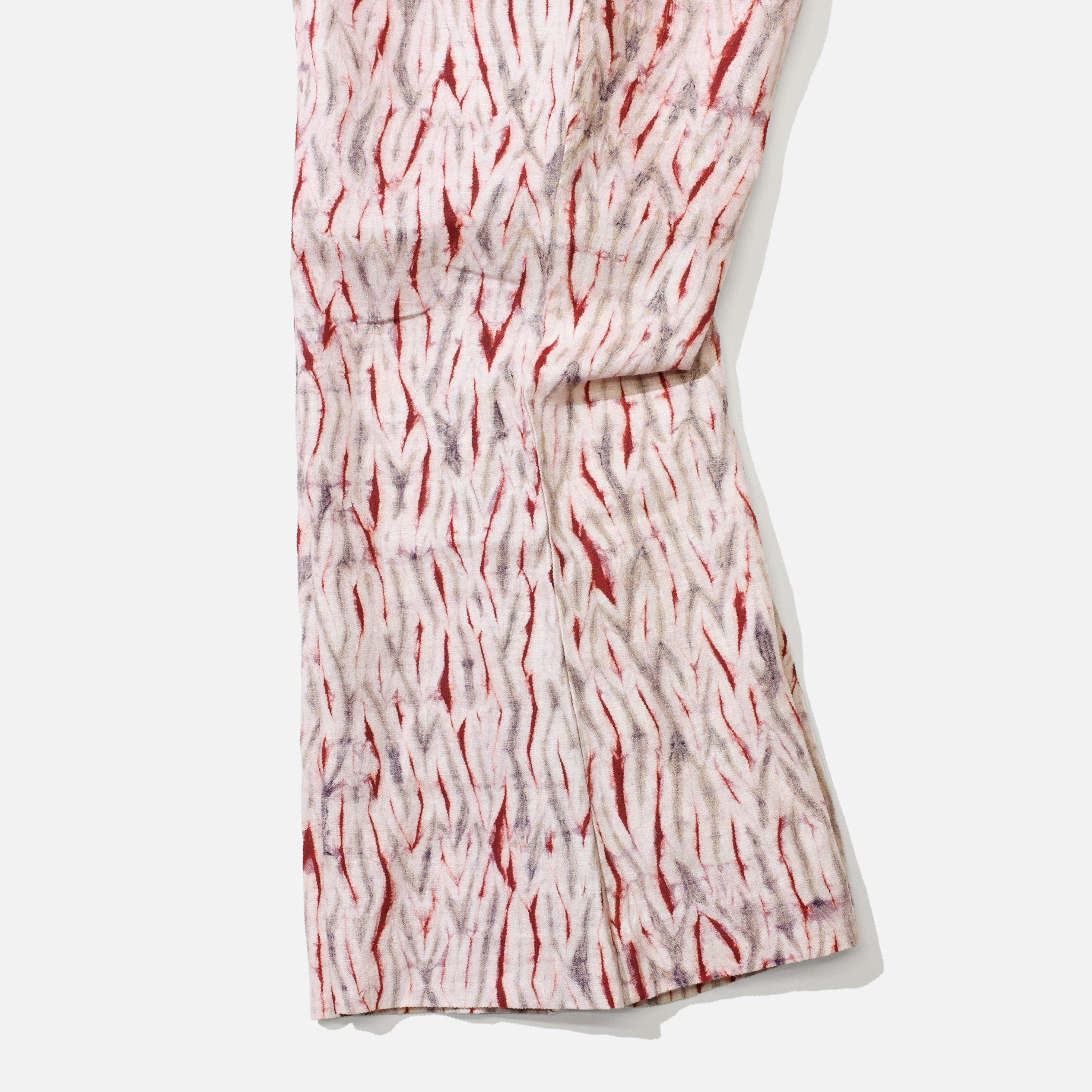 “MOKUME” LARGE FLARE SIDE DRAW PANTS(BLOODY RED)