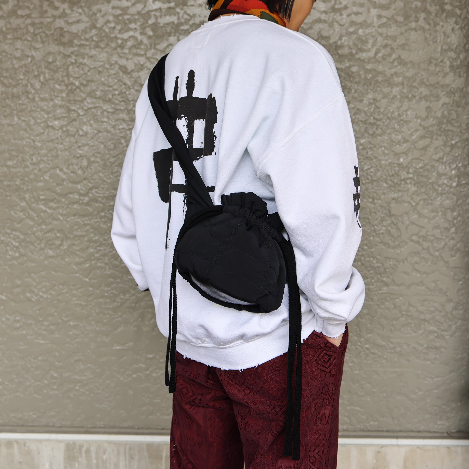 "$" KNOT BAG(BLACK)