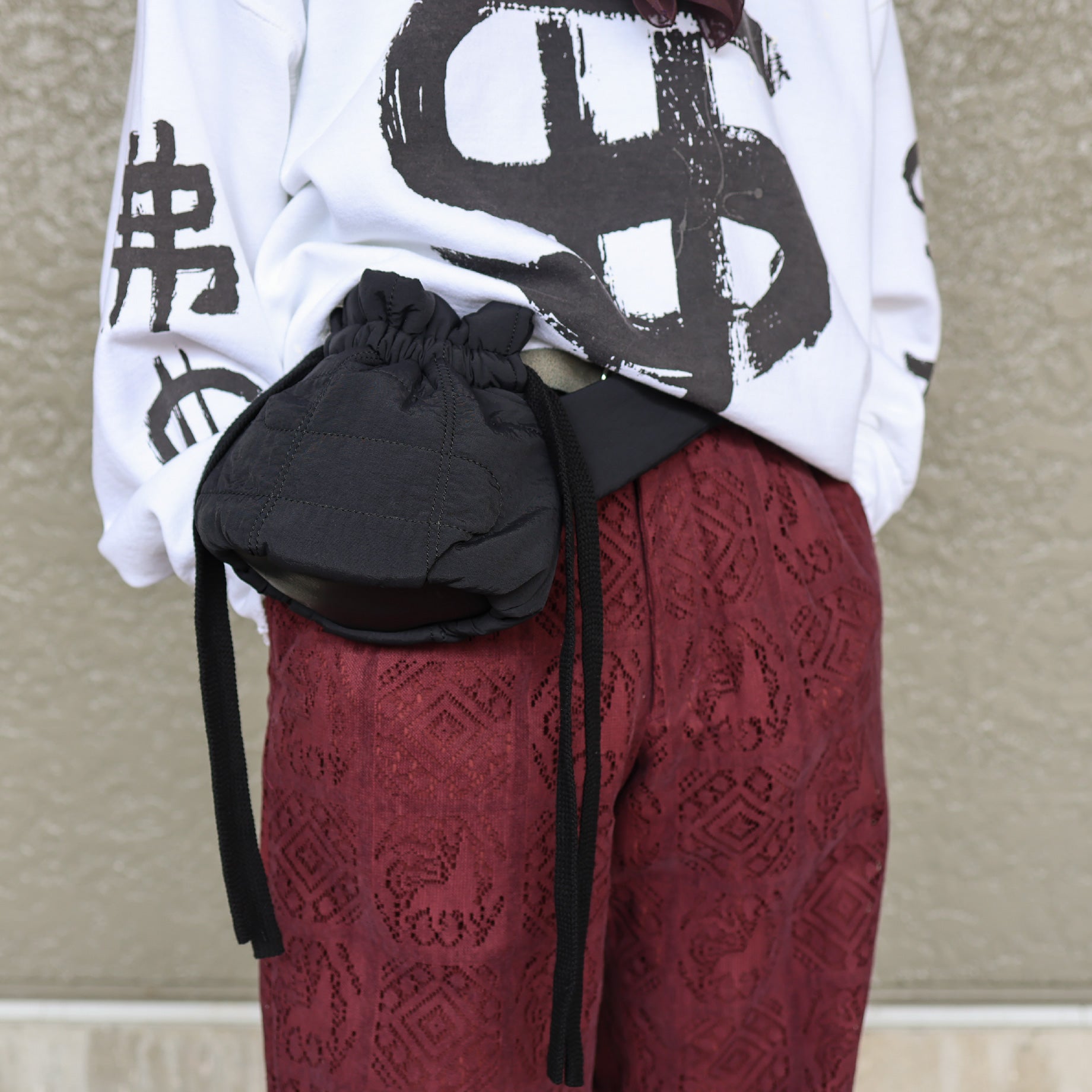 "$" KNOT BAG(BLACK)
