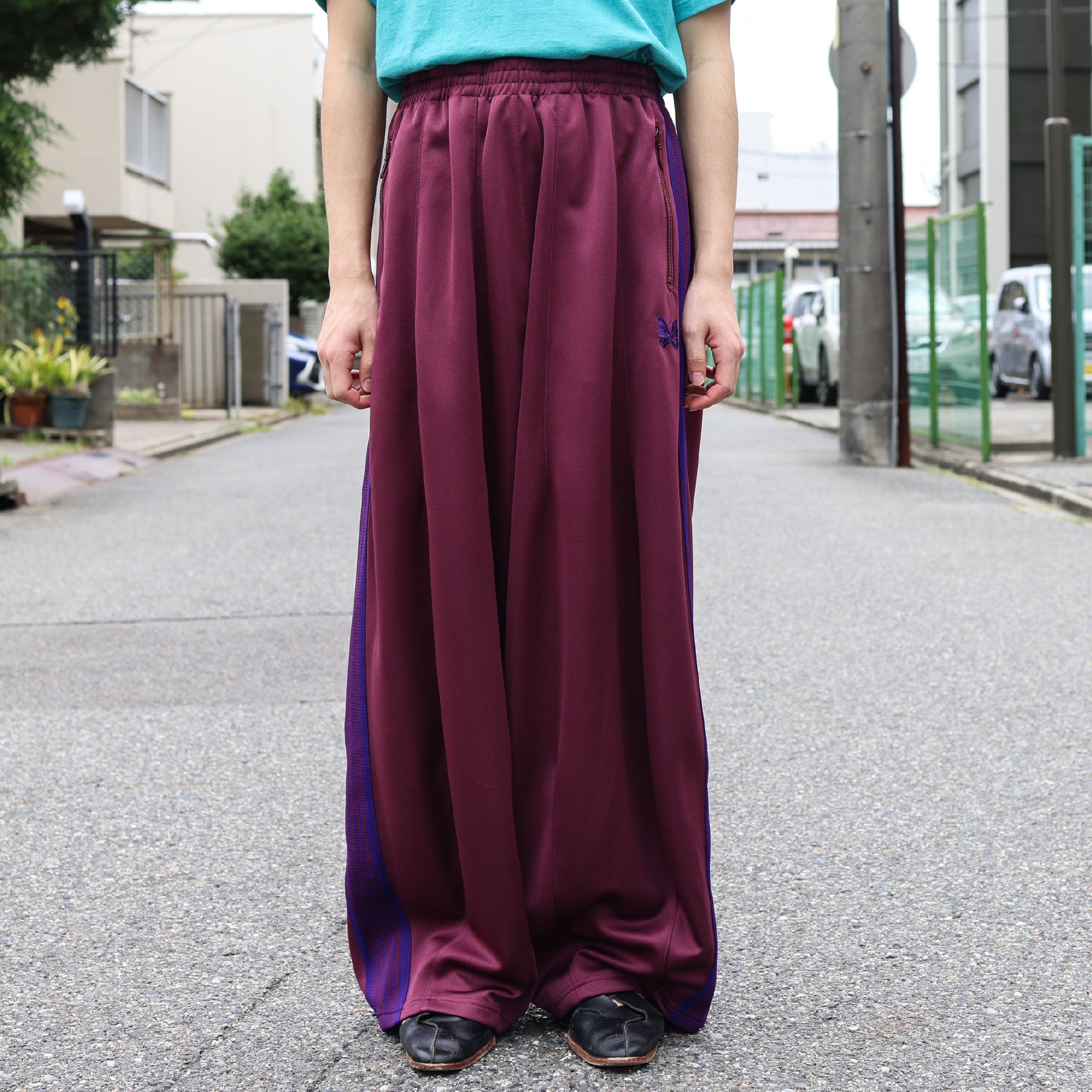 H.D. TRACK PANT - POLY SMOOTH(WINE)