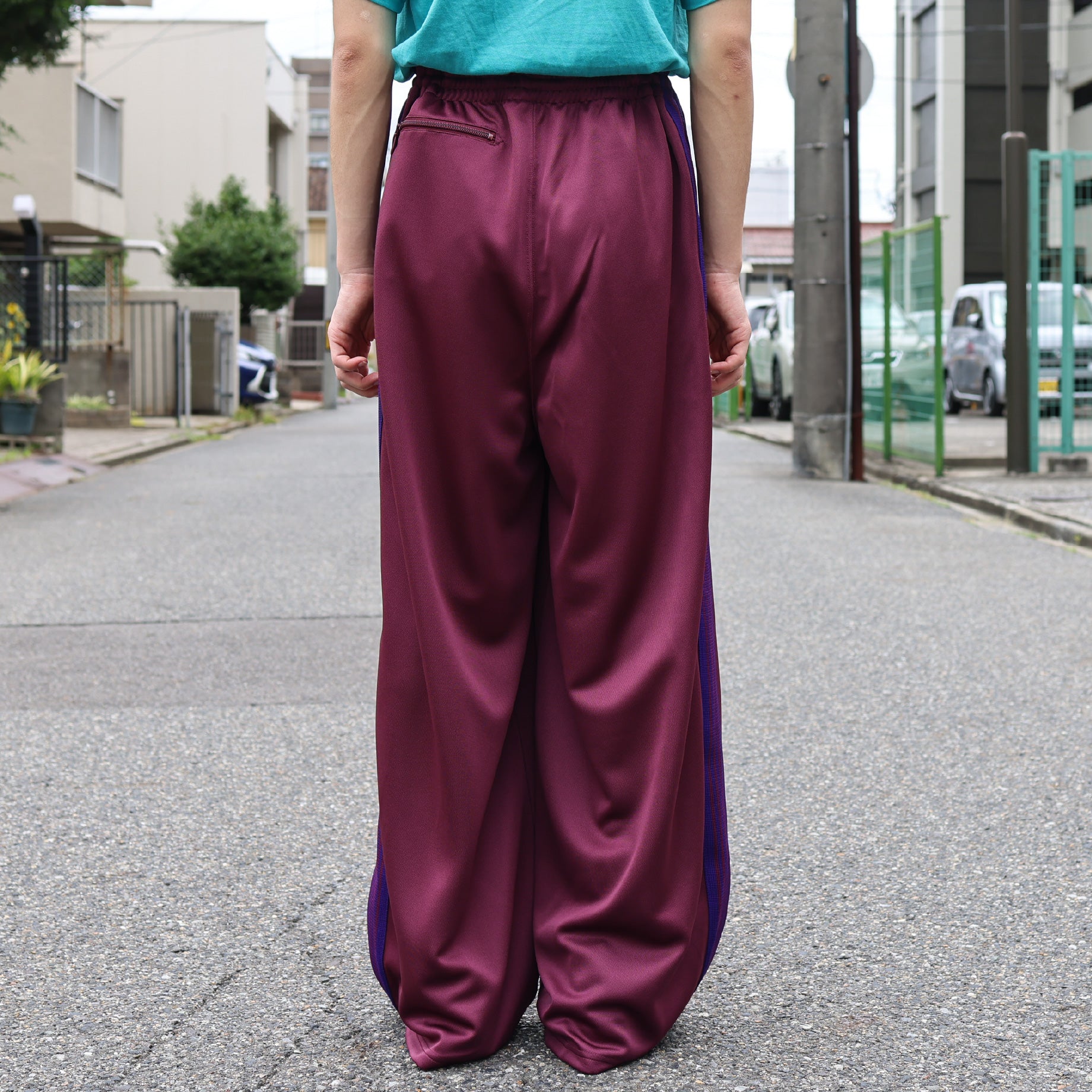 H.D. TRACK PANT - POLY SMOOTH(WINE)
