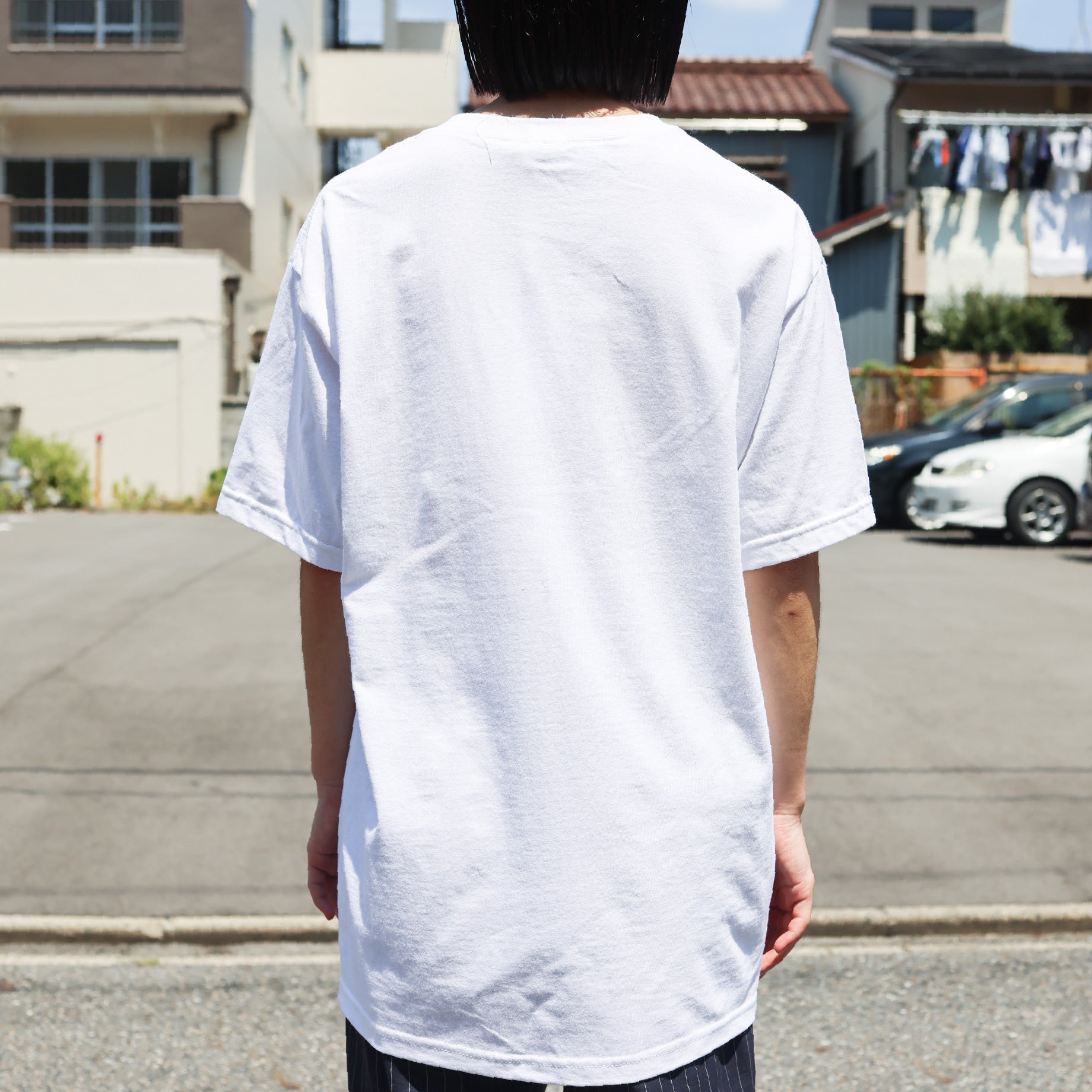EMBROIDERY S/S TEE(WHITE×PINK)