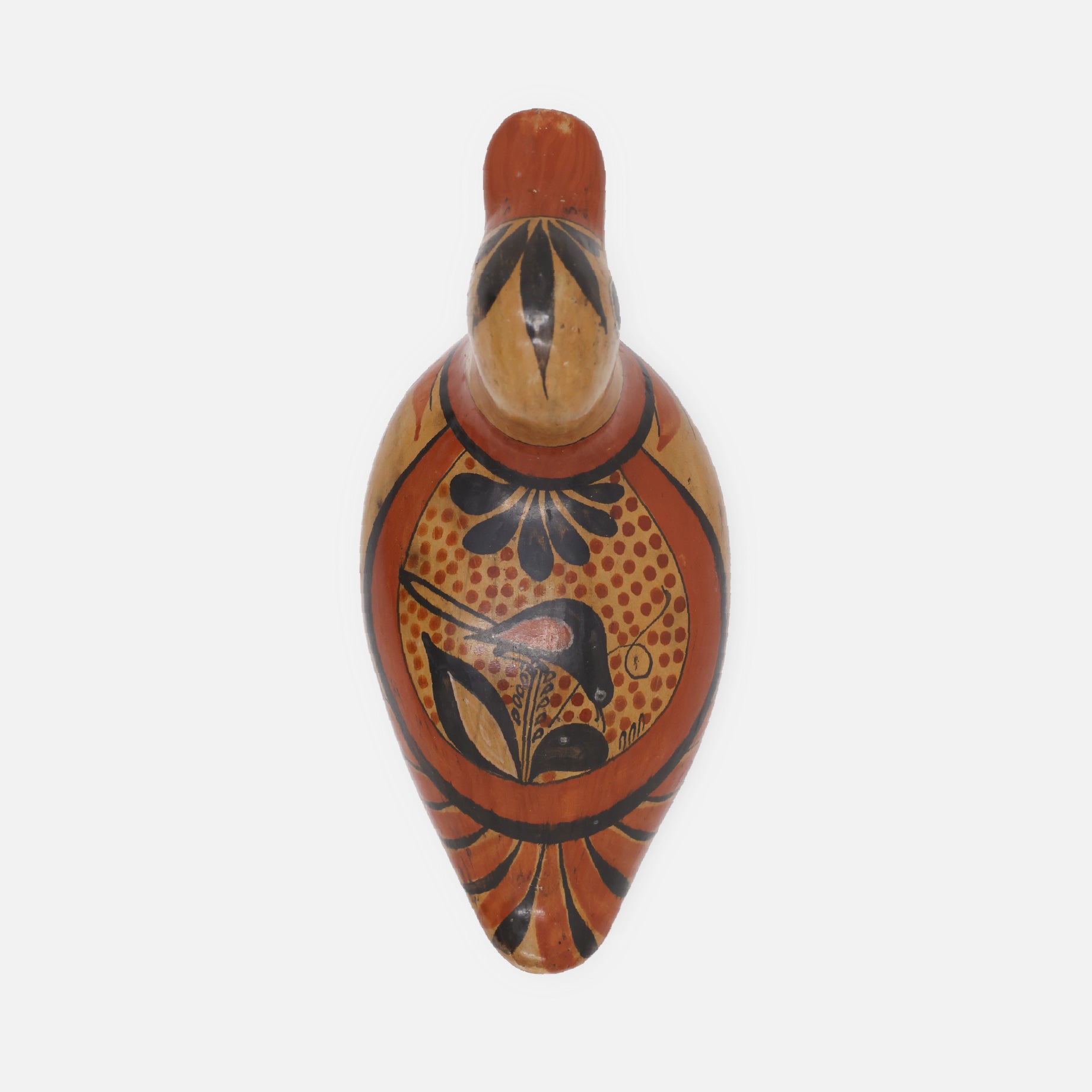 Vintage Folk Art Pottery Bird(BROWN)