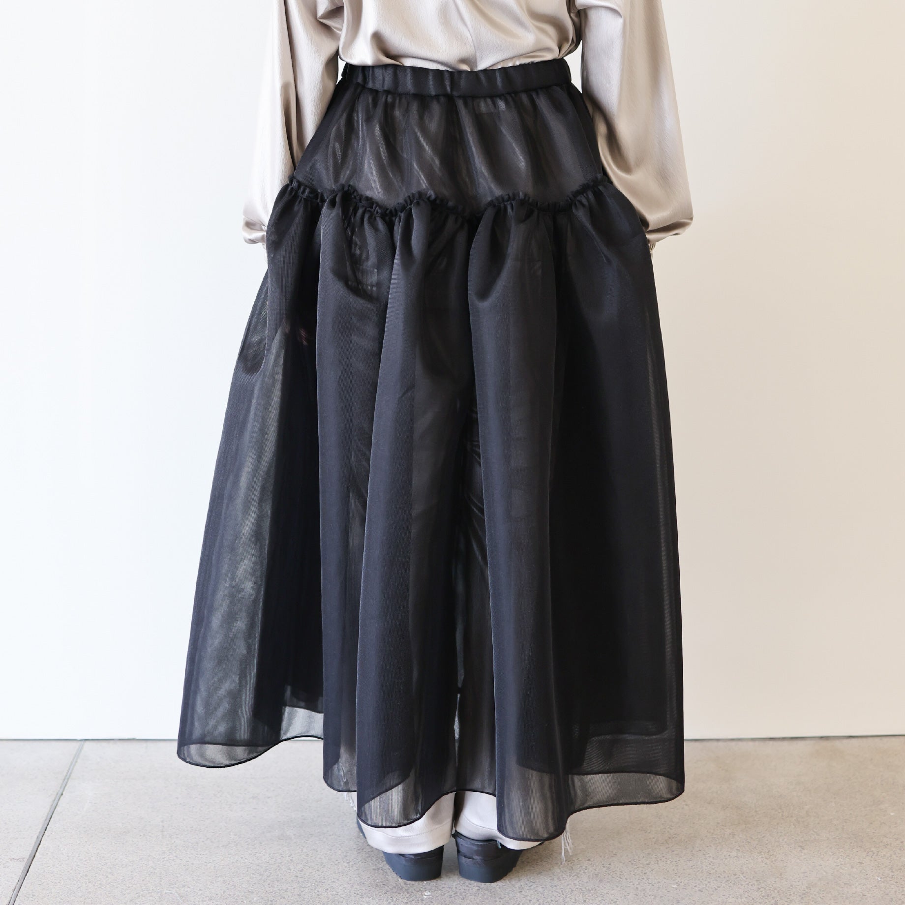 RASCHEL KNITTING SKIRT(BLACK)